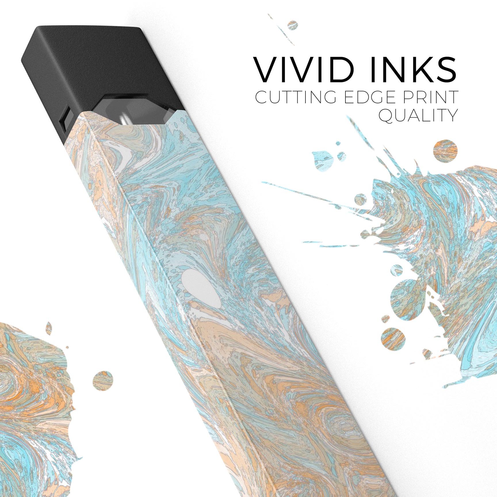 Slate Marble Surface V28 skin-wrap sticker designed for JUUL vaping device, showcasing a stylish marble pattern.