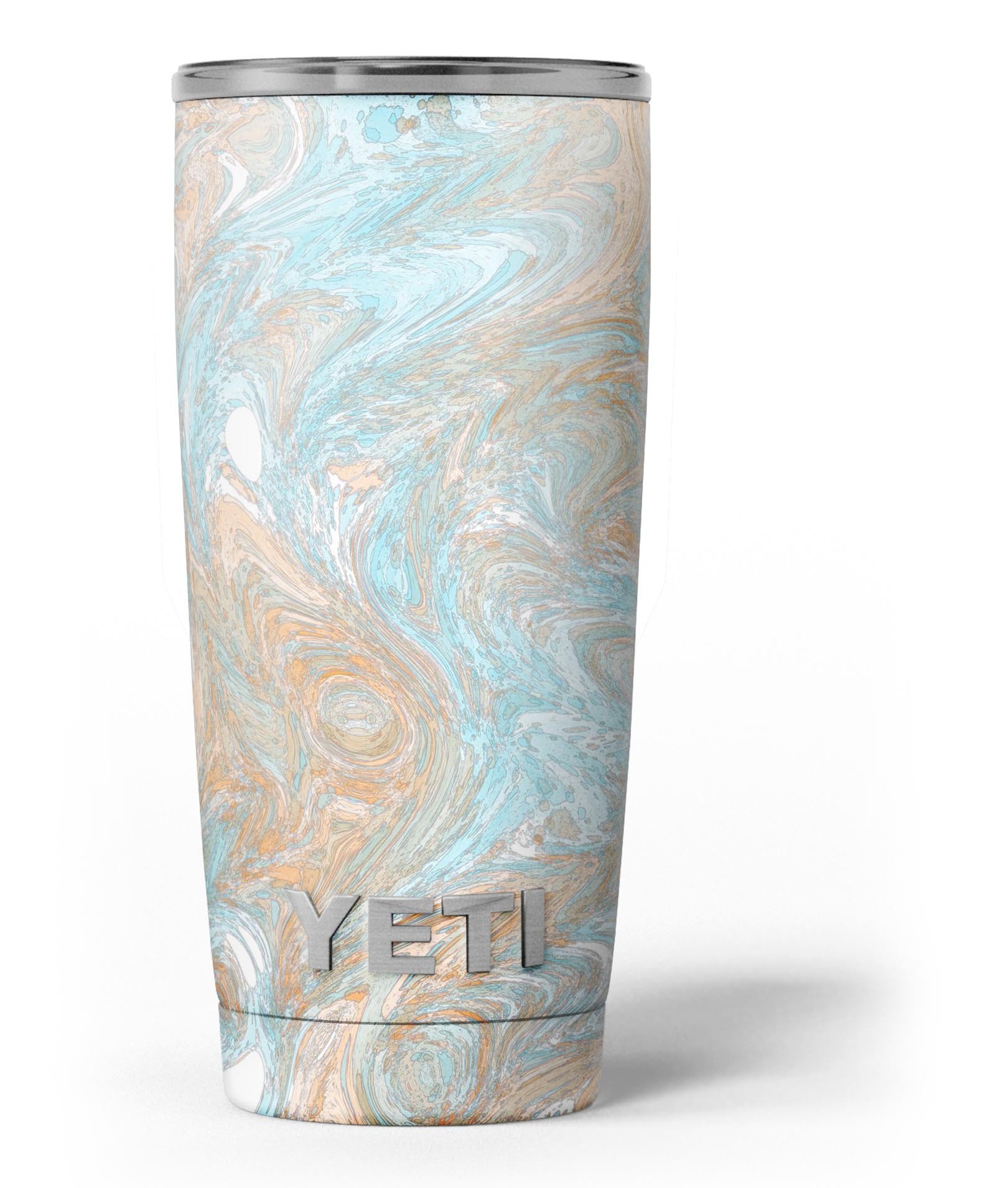 Slate Marble Surface V28 skin decal vinyl wrap kit for Yeti Cooler, showcasing a stylish marble design.