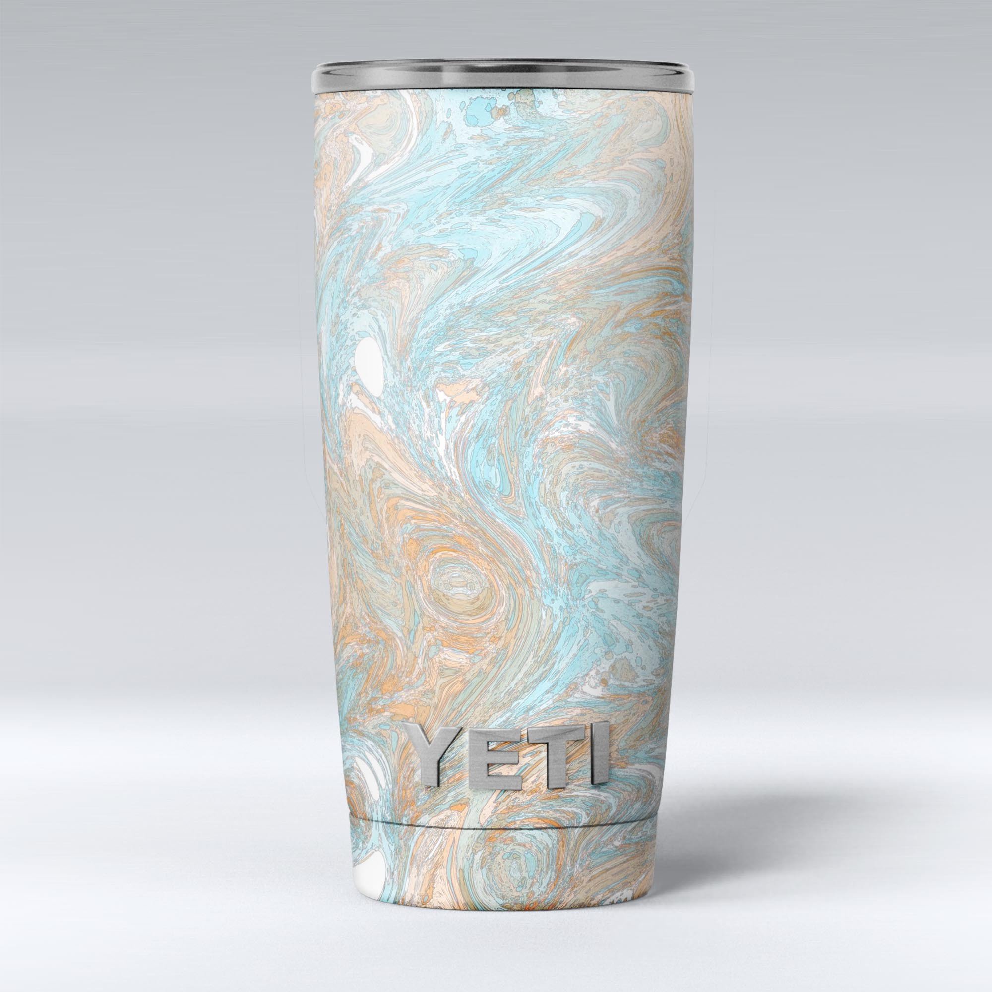 Slate Marble Surface V28 skin decal vinyl wrap kit for Yeti Cooler, showcasing a stylish marble design.