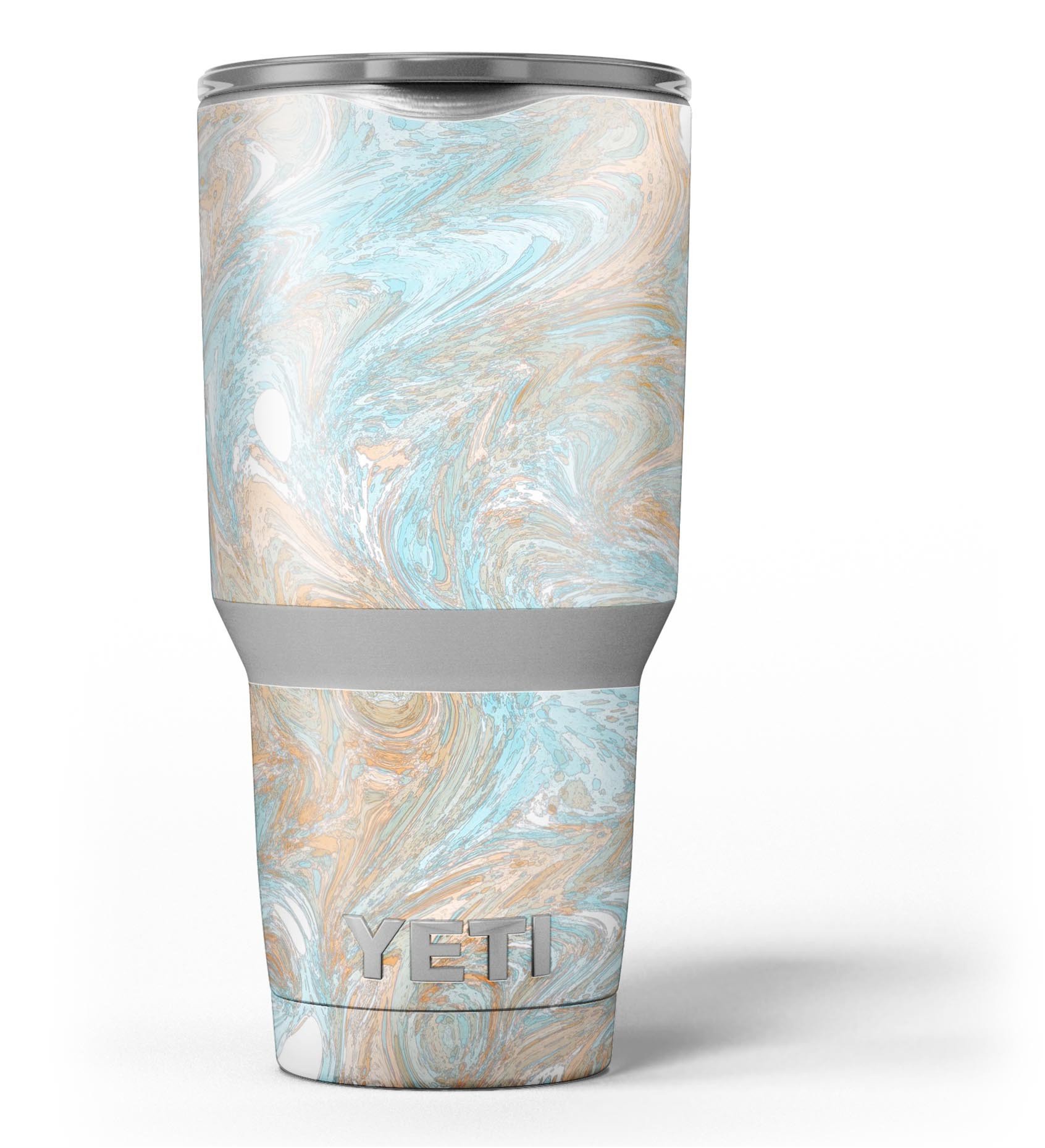 Slate Marble Surface V28 skin decal vinyl wrap kit for Yeti Cooler, showcasing a stylish marble design.