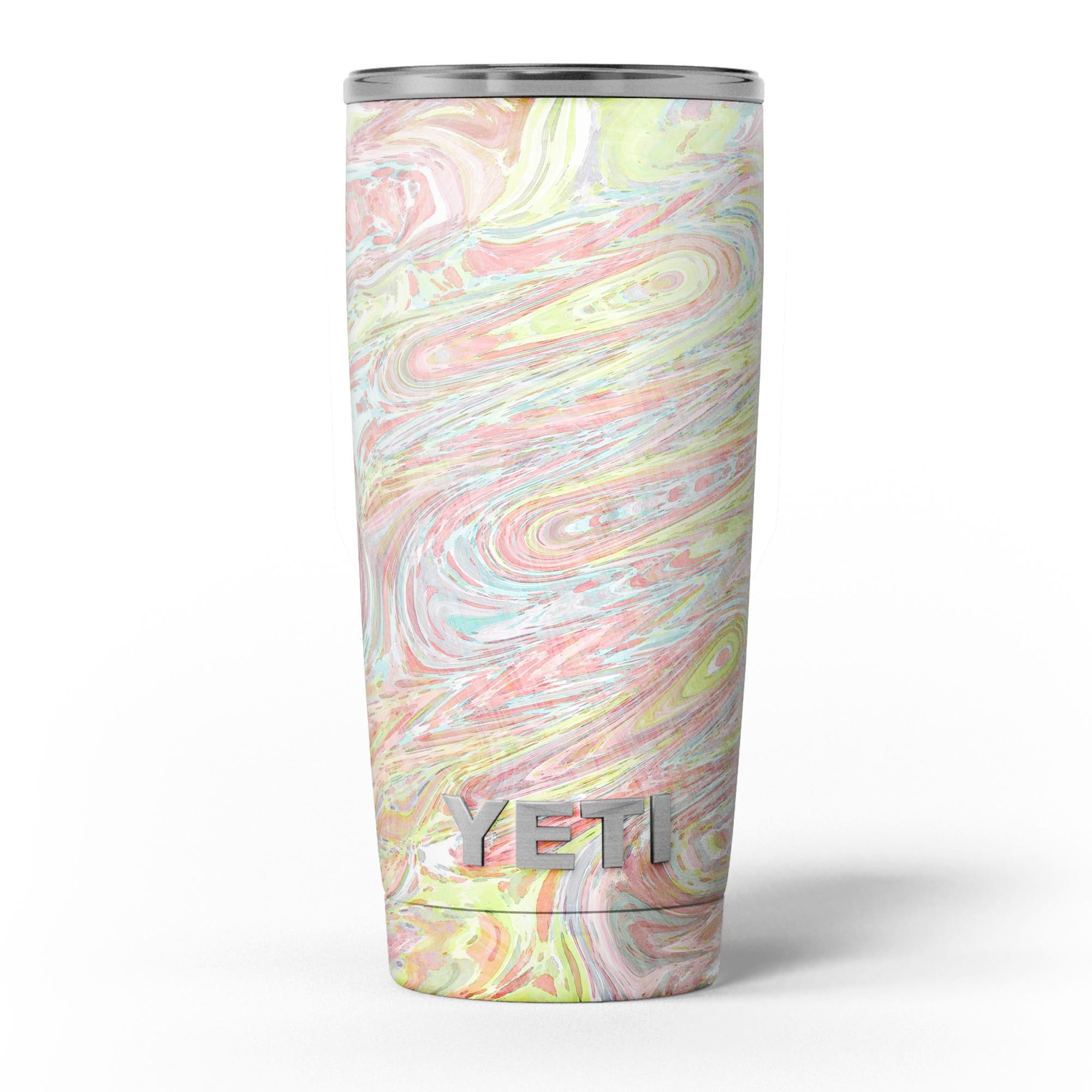 Slate Marble Surface V36 skin decal vinyl wrap kit for Yeti Coolers, showcasing a stylish marble design.