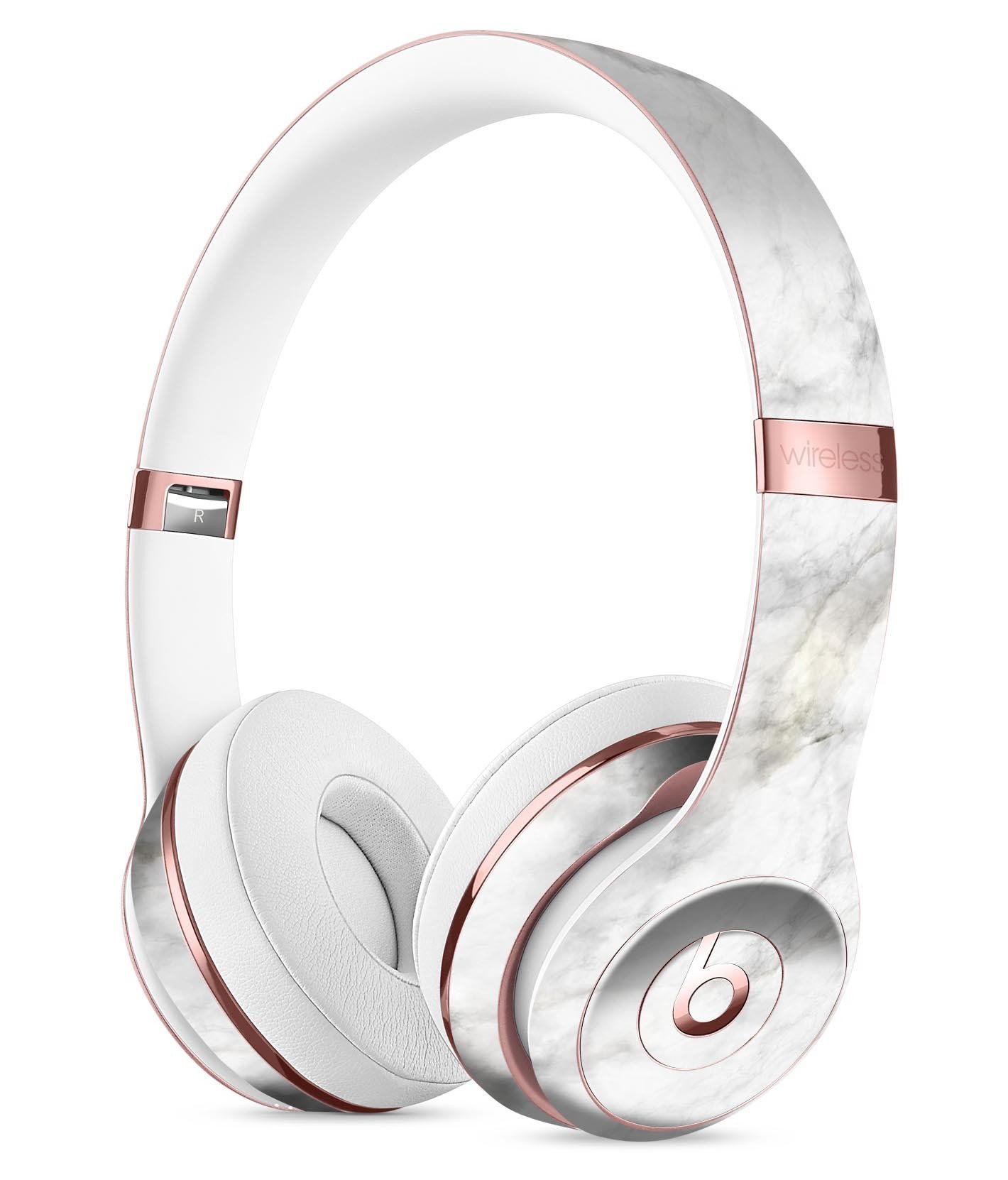 Slate Marble Surface V5 Full-Body Skin Kit for Beats by Dre Solo 3, showcasing a stylish marble design that fits perfectly on the headphones.