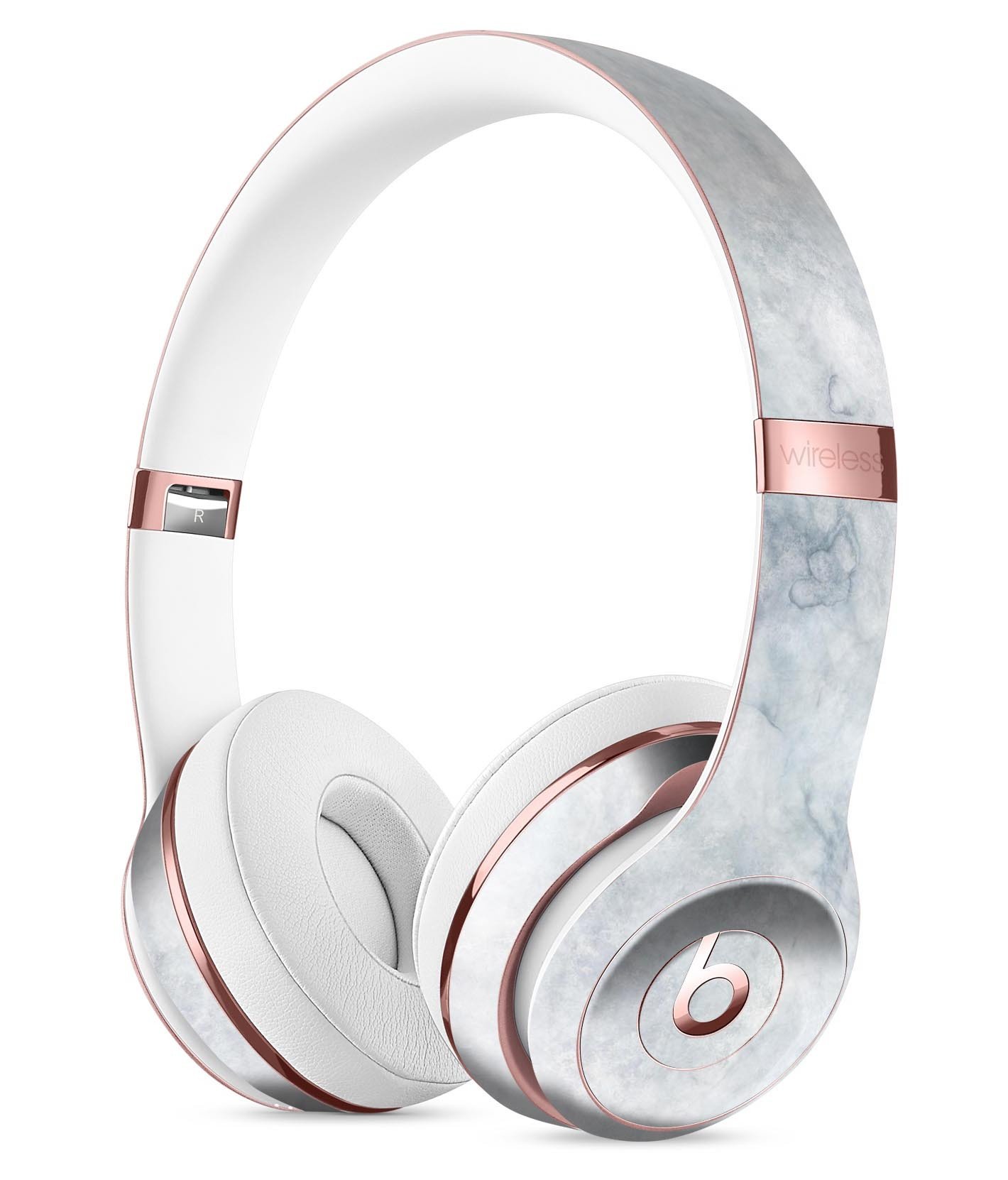 Slate Marble Surface V6 Full-Body Skin Kit for Beats by Dre Solo 3, showcasing a stylish marble design that fits perfectly on the headphones.