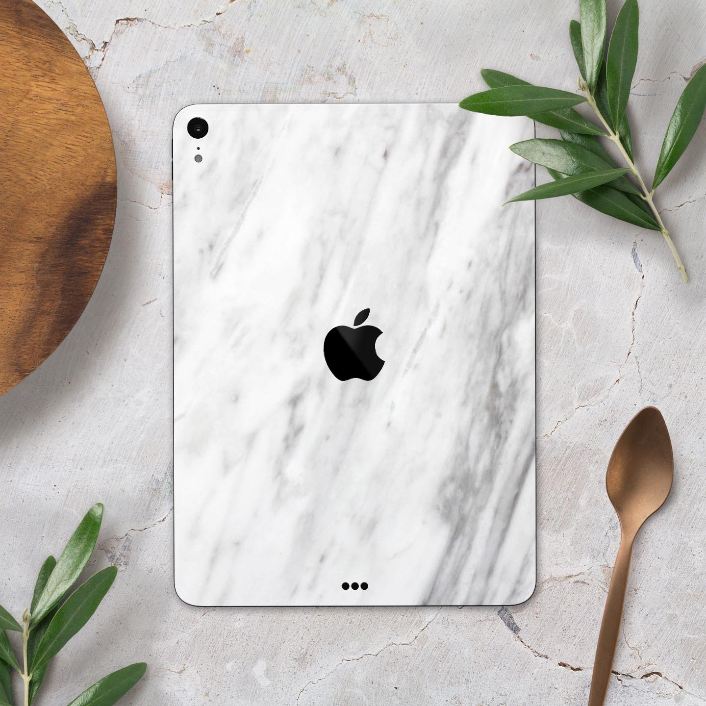 Slate Marble Surface V9 skin decal for Apple iPad Pro, showcasing a stylish marble design with a premium finish.