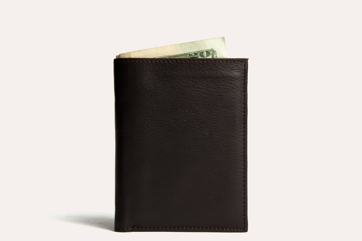 Slimfold Passcase Wallet made of butter soft full grain cowhide leather, featuring 6 card slots and a removable ID case.