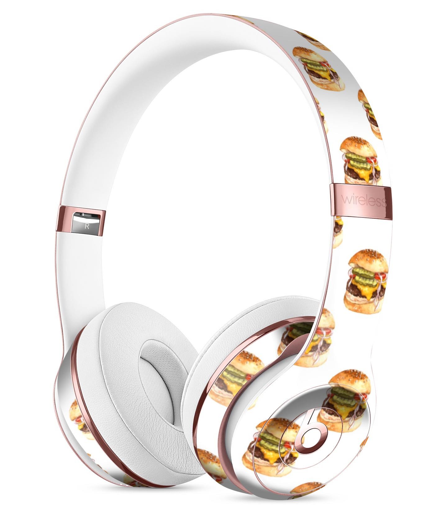 Sloppy Cheeseburger Full-Body Skin Kit for Beats by Dre Solo 3, featuring a vibrant cheeseburger design that adds style and protection.