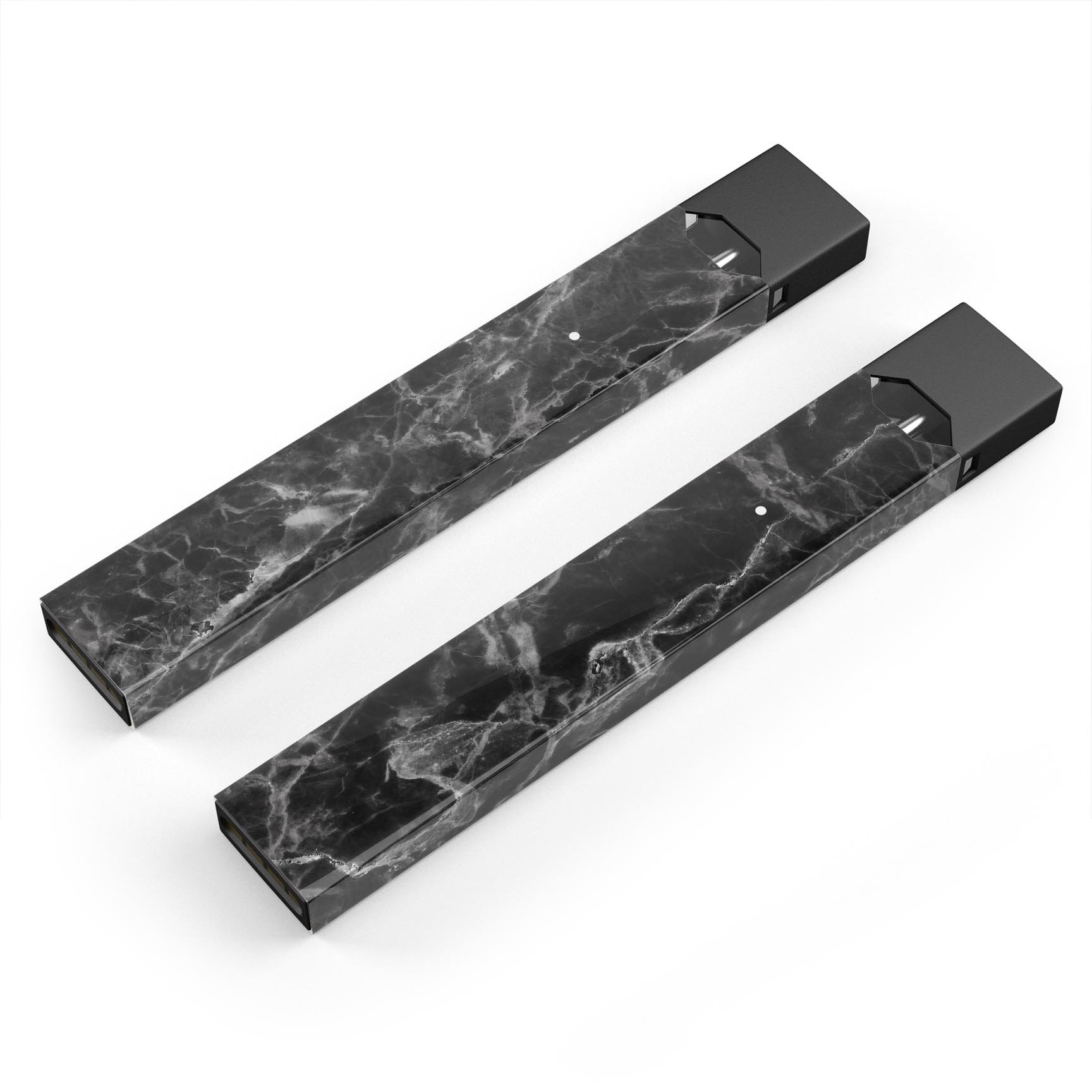 Smooth Black Marble skin-wrap sticker designed for JUUL vaping device, showcasing a sleek and stylish marble pattern.