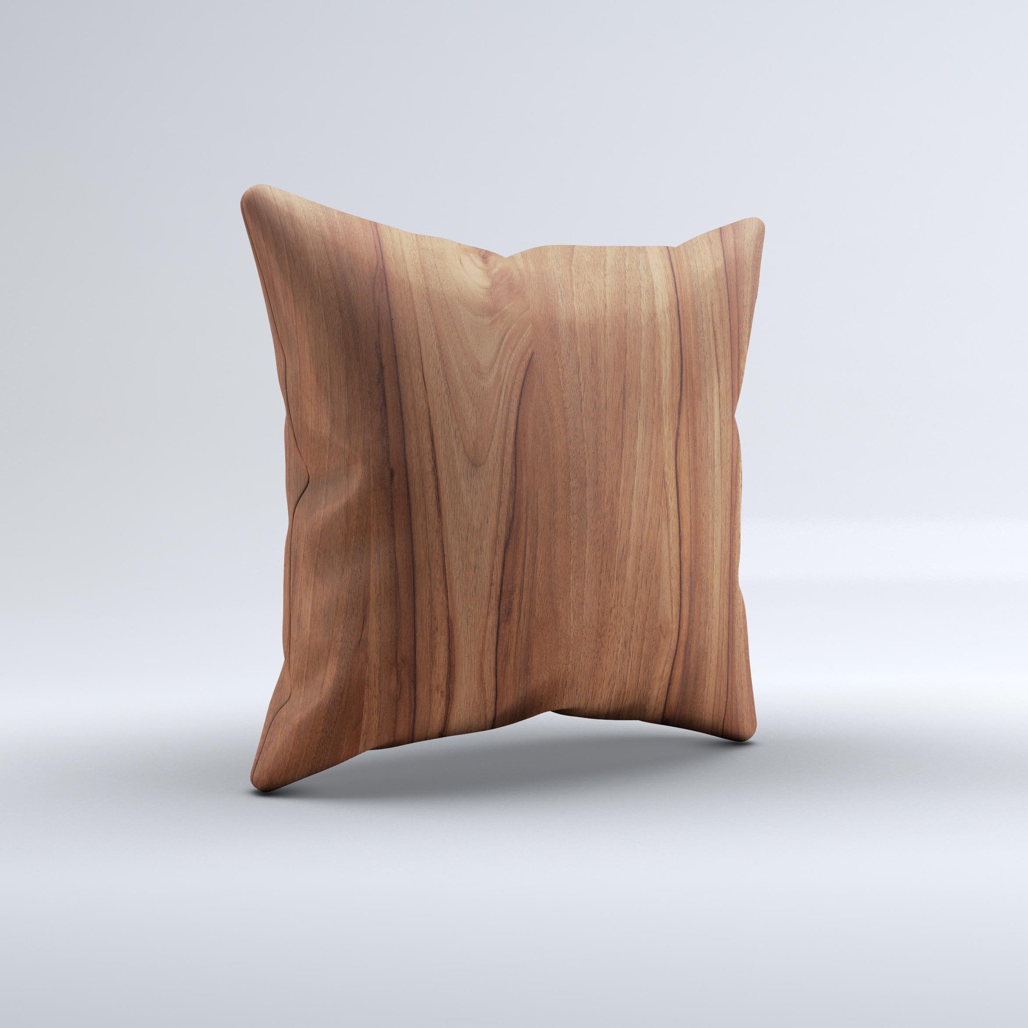 Smooth-Grained Wooden Plank Ink-Fuzed Decorative Throw Pillow showcasing unique handcrafted design and high-quality fabric.