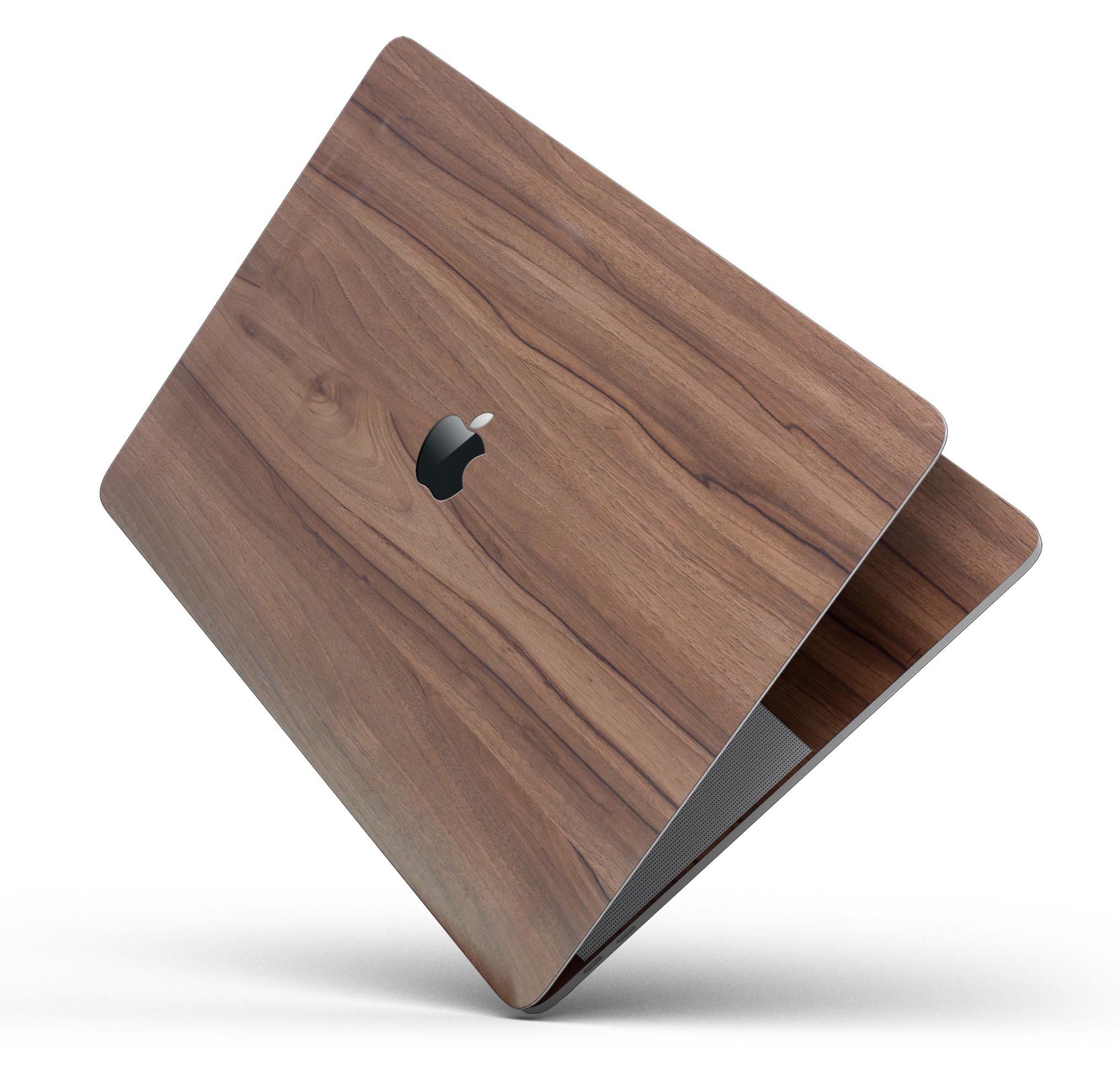 Smooth-Grained Wooden Plank skin decal wrap kit for MacBook, showcasing a stylish wooden design with a premium finish.