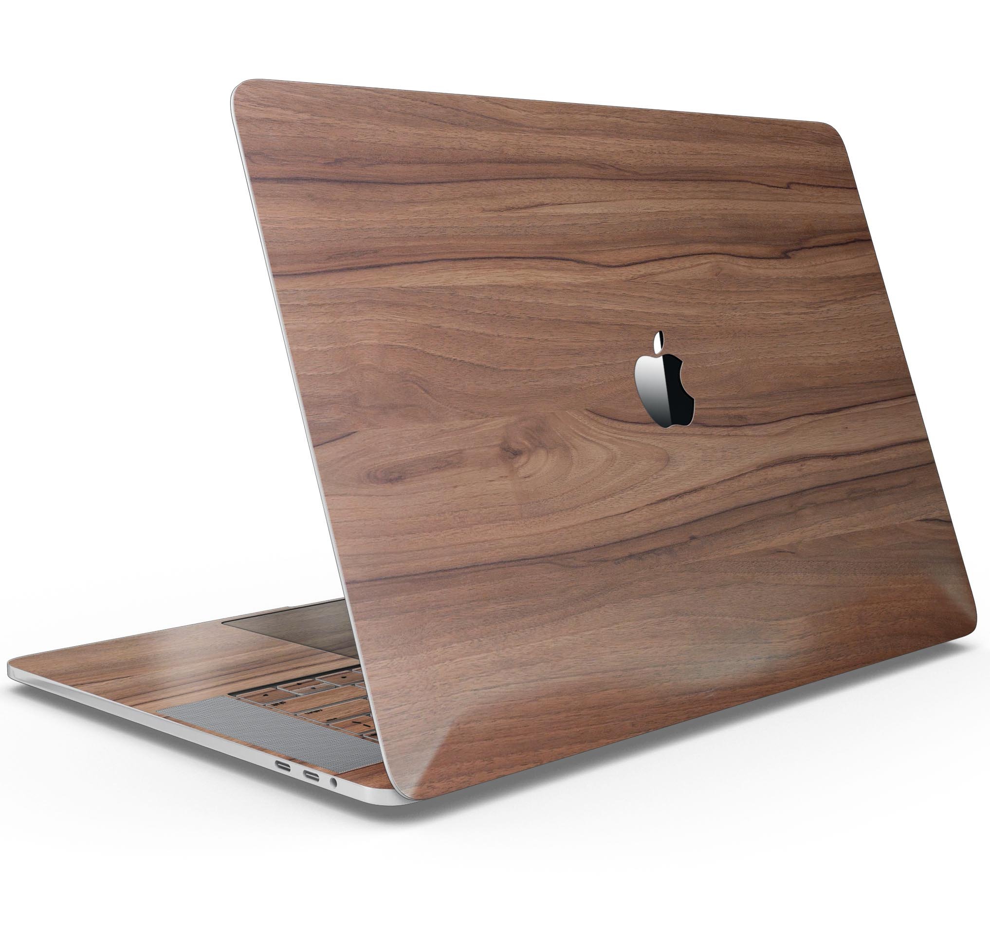 Smooth-Grained Wooden Plank skin decal wrap kit for MacBook, showcasing a stylish wooden design with a premium finish.