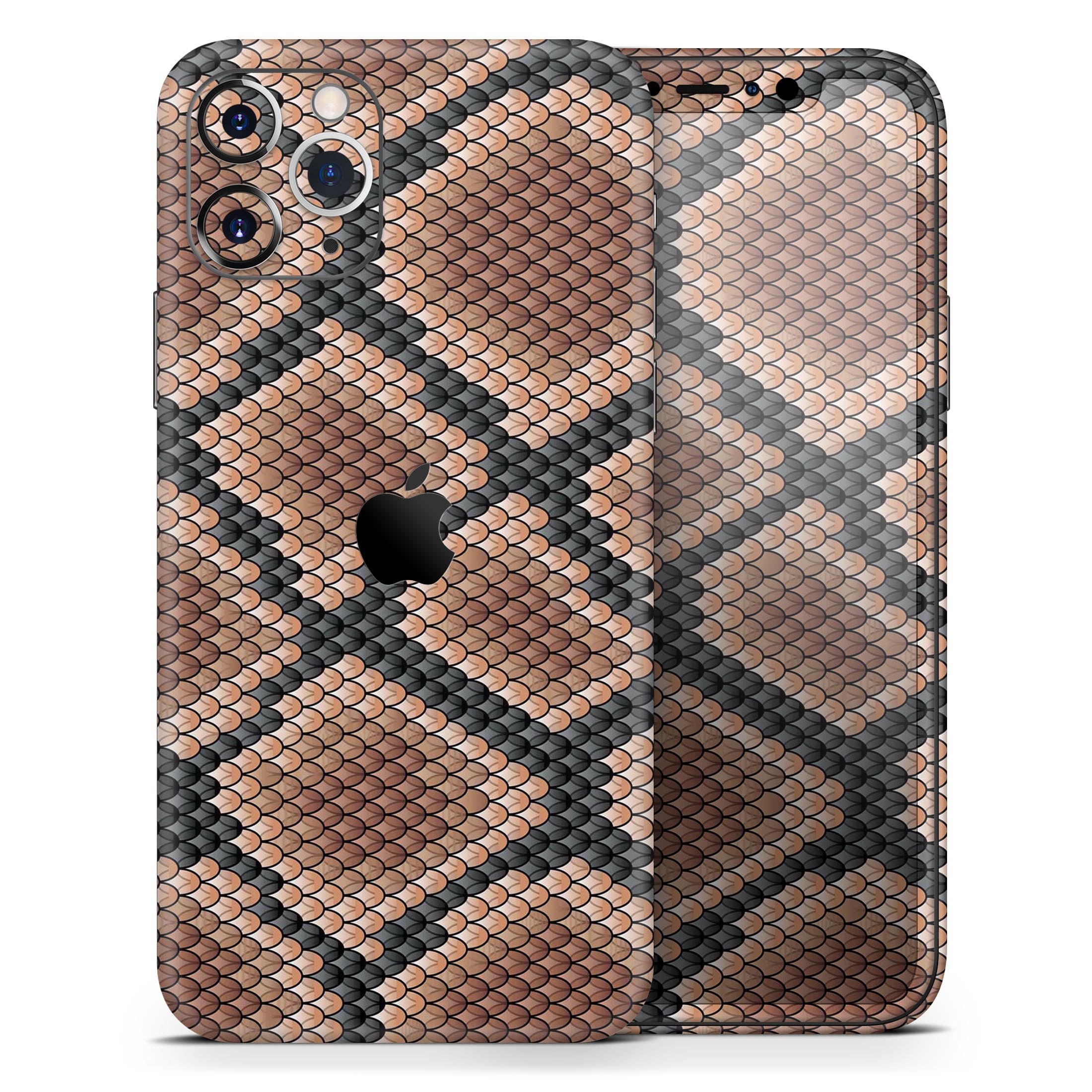 Snake Skin Pattern V1 Skin-Kit for Apple iPhone 14, showcasing a stylish design with a premium vinyl finish.