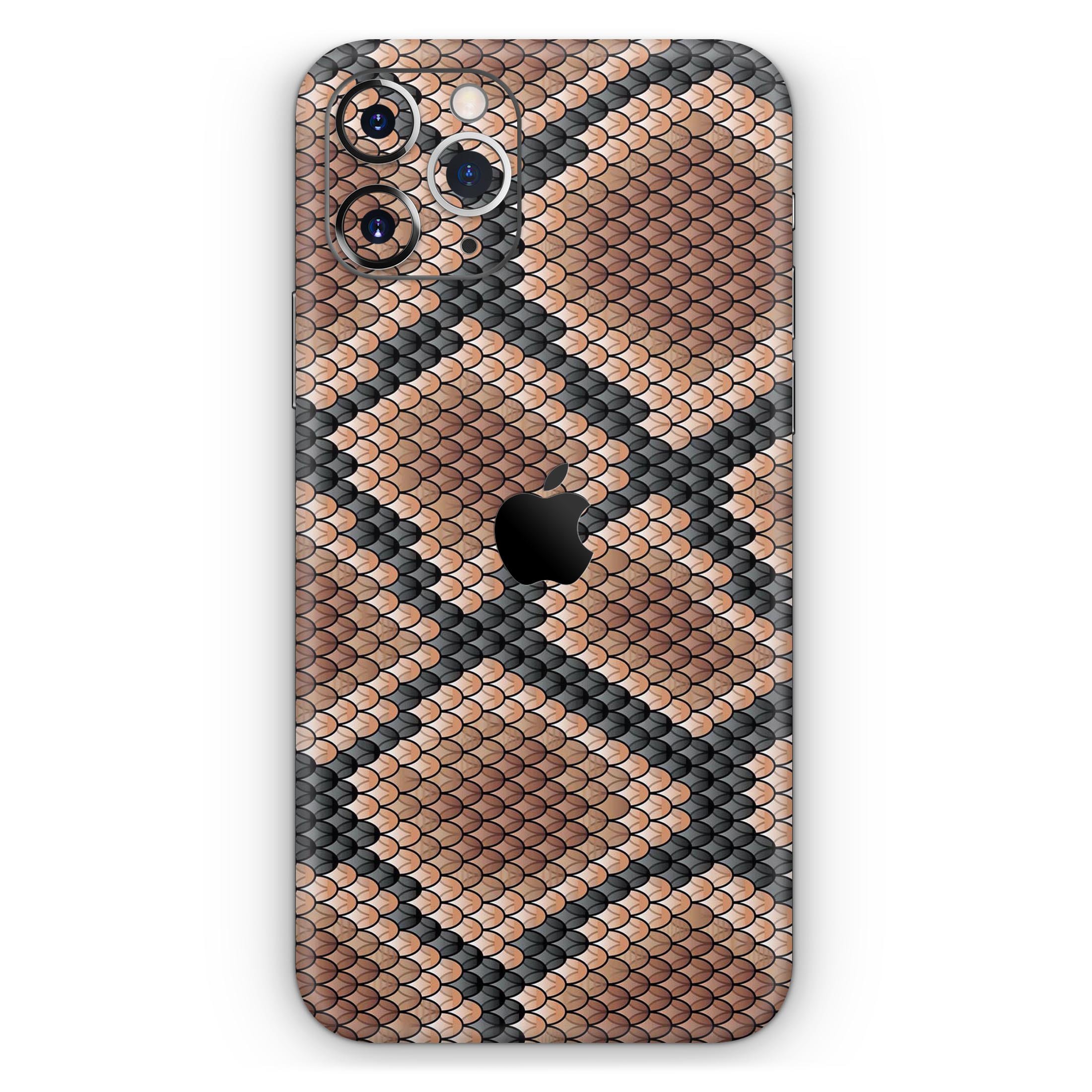 Snake Skin Pattern V1 Skin-Kit for Apple iPhone 14, showcasing a stylish design with a premium vinyl finish.