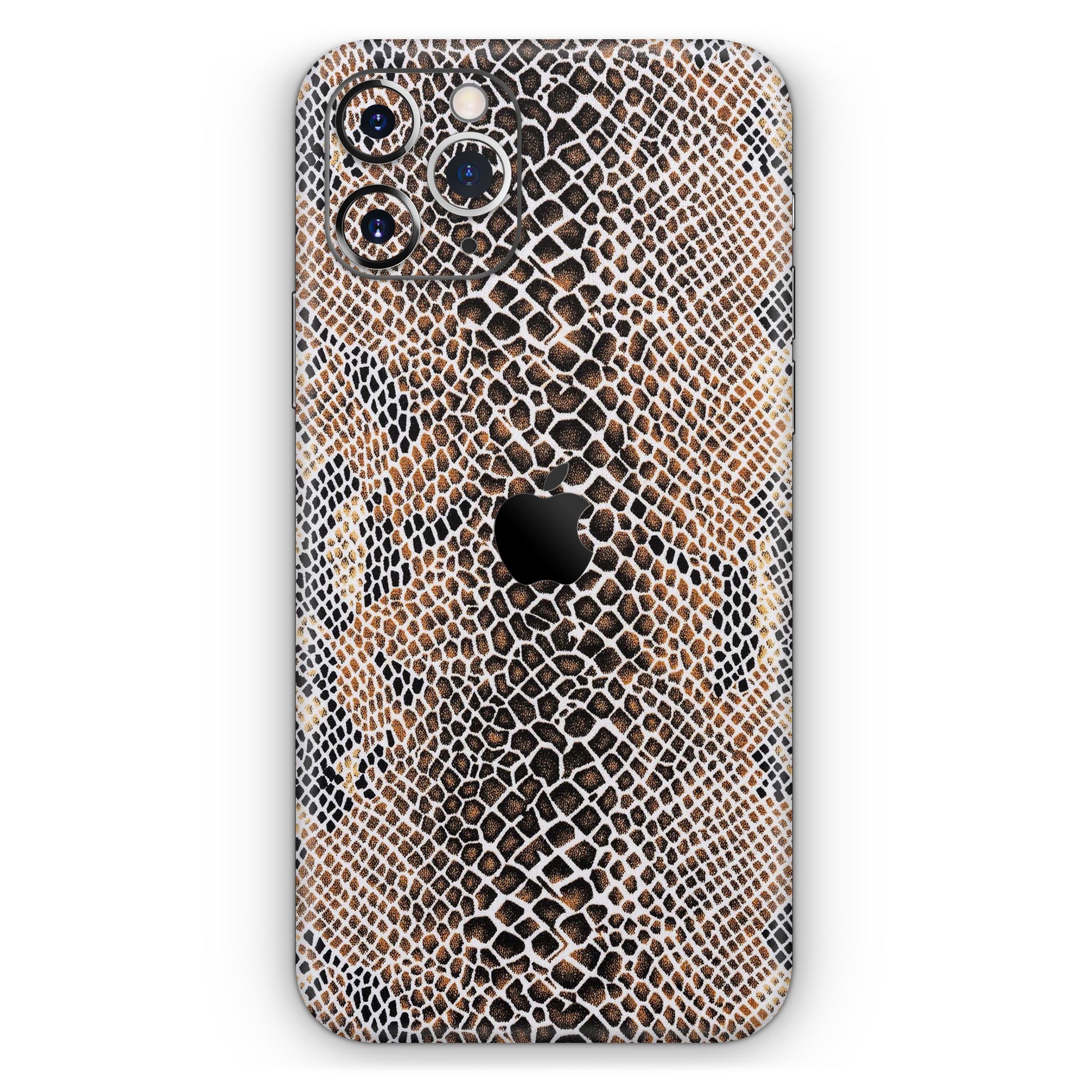 Snake Skin Pattern V2 Skin-Kit for Apple iPhone 12, showcasing a stylish design with a premium vinyl finish.