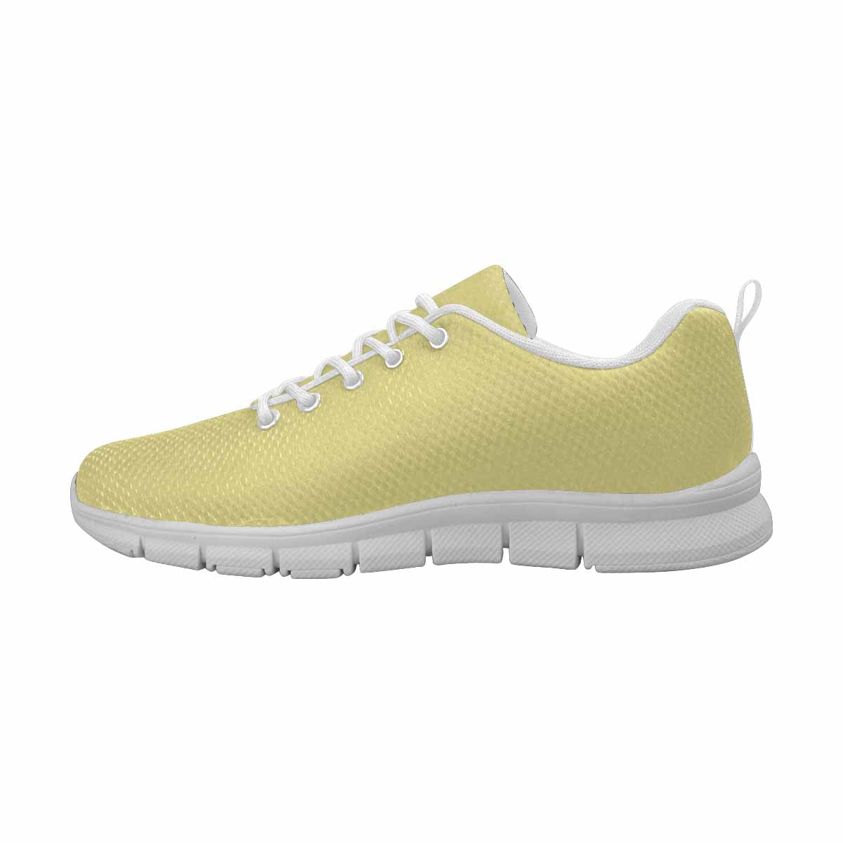 Khaki Yellow Sneakers for Men, featuring a durable outsole and breathable mesh material, ideal for running and exercise.