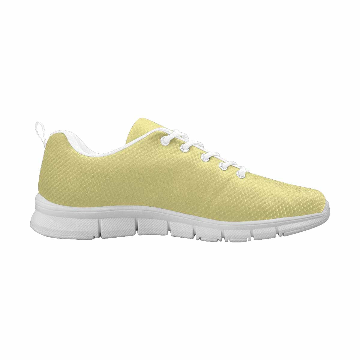 Khaki Yellow Sneakers for Men, featuring a durable outsole and breathable mesh material, ideal for running and exercise.