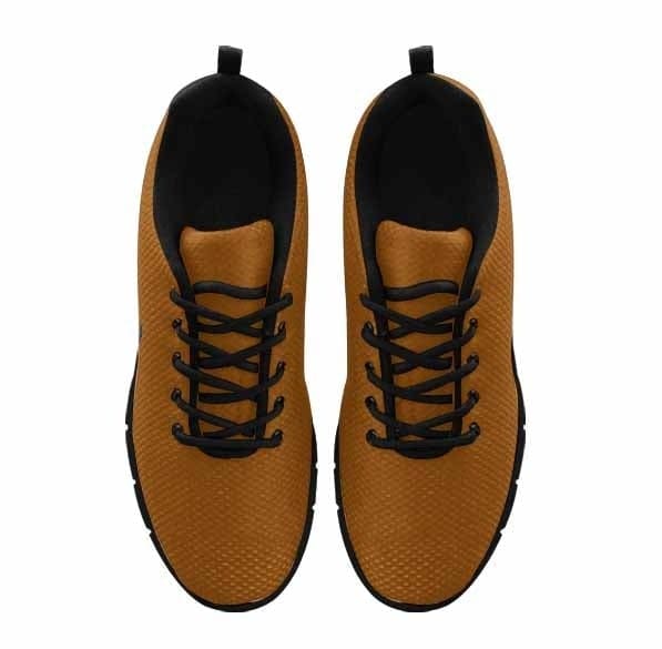 Stylish brown sneakers for women featuring a durable outsole and soft mesh material, perfect for exercise and casual wear.