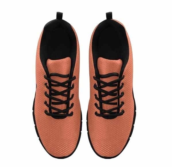 Stylish Burnt Sienna Red Sneakers for Women, featuring a durable outsole and soft mesh material.