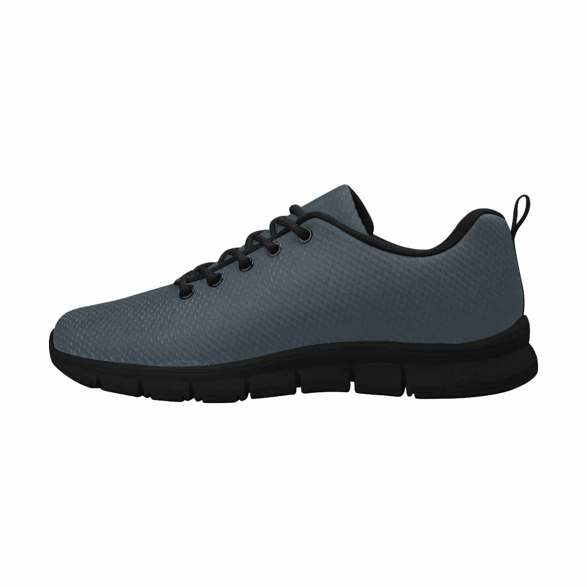 Charcoal Black Sneakers for Women featuring a durable outsole and soft mesh material, perfect for exercise and casual wear.