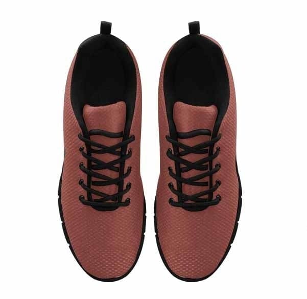 Cognac Red Sneakers for Women featuring a durable outsole and soft mesh material, perfect for exercise and casual wear.