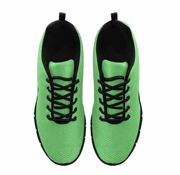 Pastel Green Sneakers for Women featuring a durable outsole and soft mesh material, perfect for exercise and casual wear.