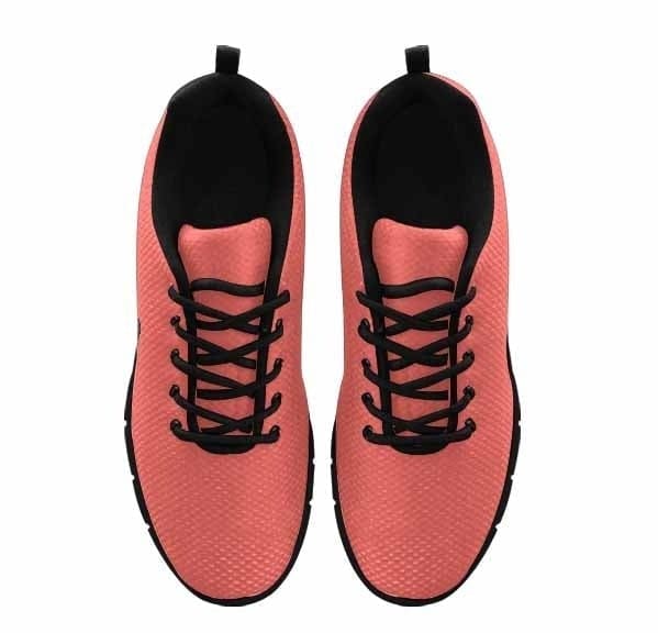 Pastel Red Sneakers for Women, featuring a durable outsole and soft mesh material, perfect for exercise and casual wear.