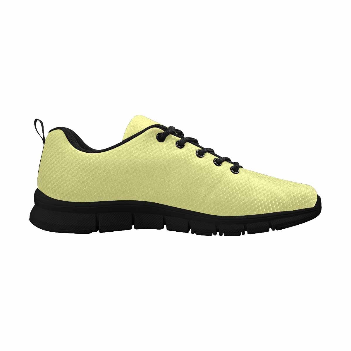 Pastel Yellow Sneakers for Women featuring a durable outsole and soft mesh material, perfect for exercise and casual wear.