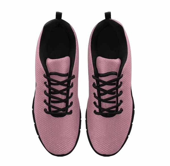 Stylish puce red sneakers for women featuring a durable outsole and soft mesh material, perfect for exercise and casual wear.