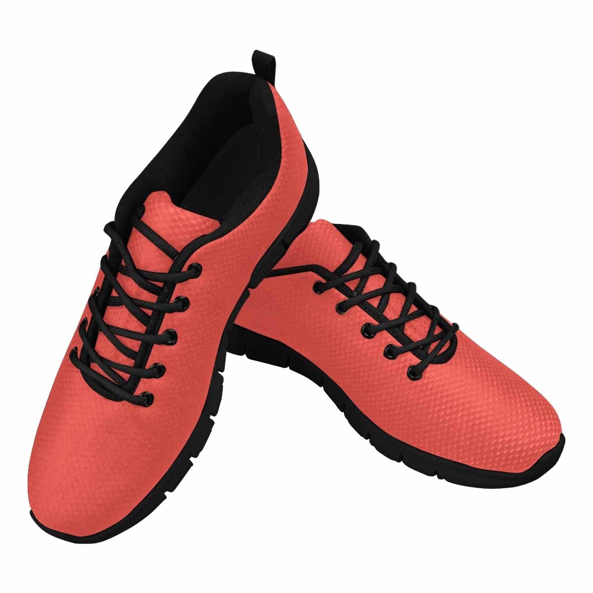 Stylish Red Orange Sneakers for Women, featuring a durable outsole and breathable mesh design, perfect for exercise and casual wear.