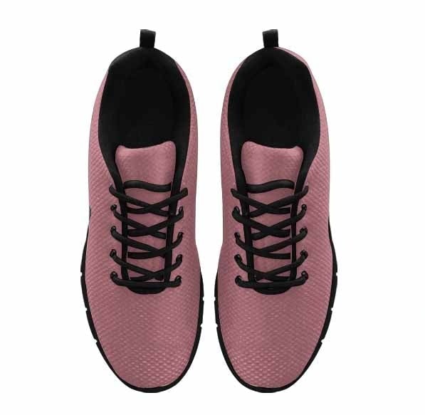 Stylish Sneakers for Women in Rose Gold Red, featuring a durable outsole and soft mesh material for comfort.