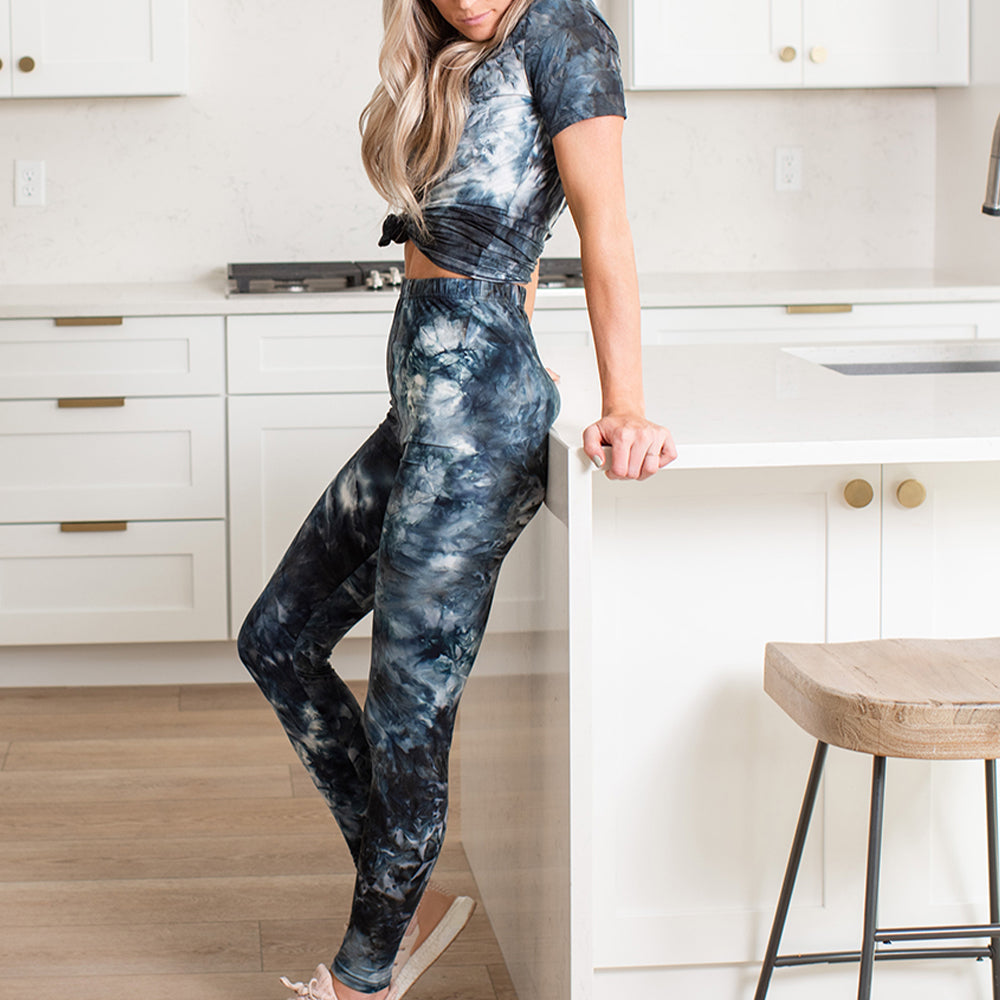 So Soft Brushed Set featuring a soft top and leggings in solid and tie dye options, designed for ultimate comfort.