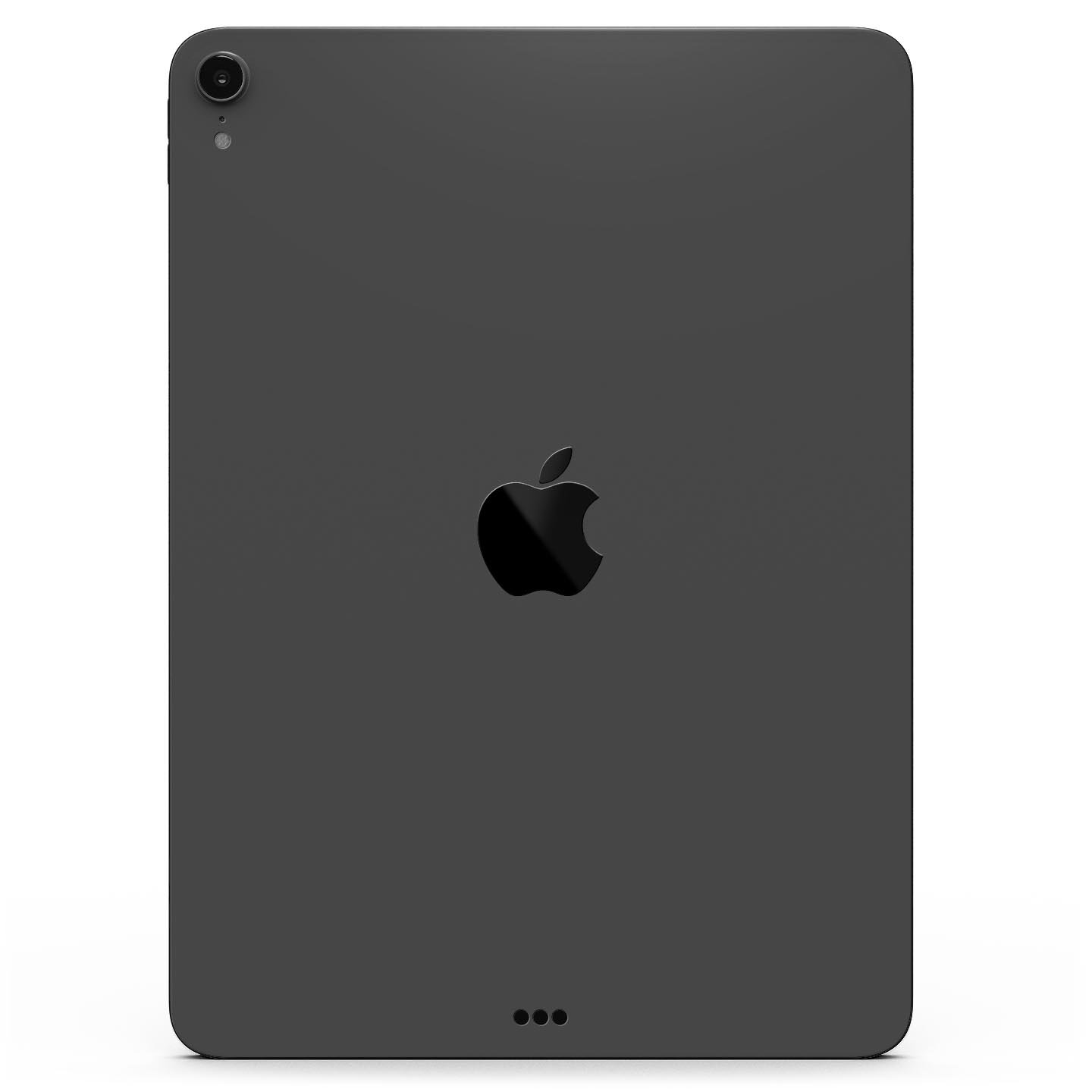 Solid Dark Gray Full Body Skin Decal for Apple iPad Pro 12.9", showcasing its sleek design and premium 3M material.