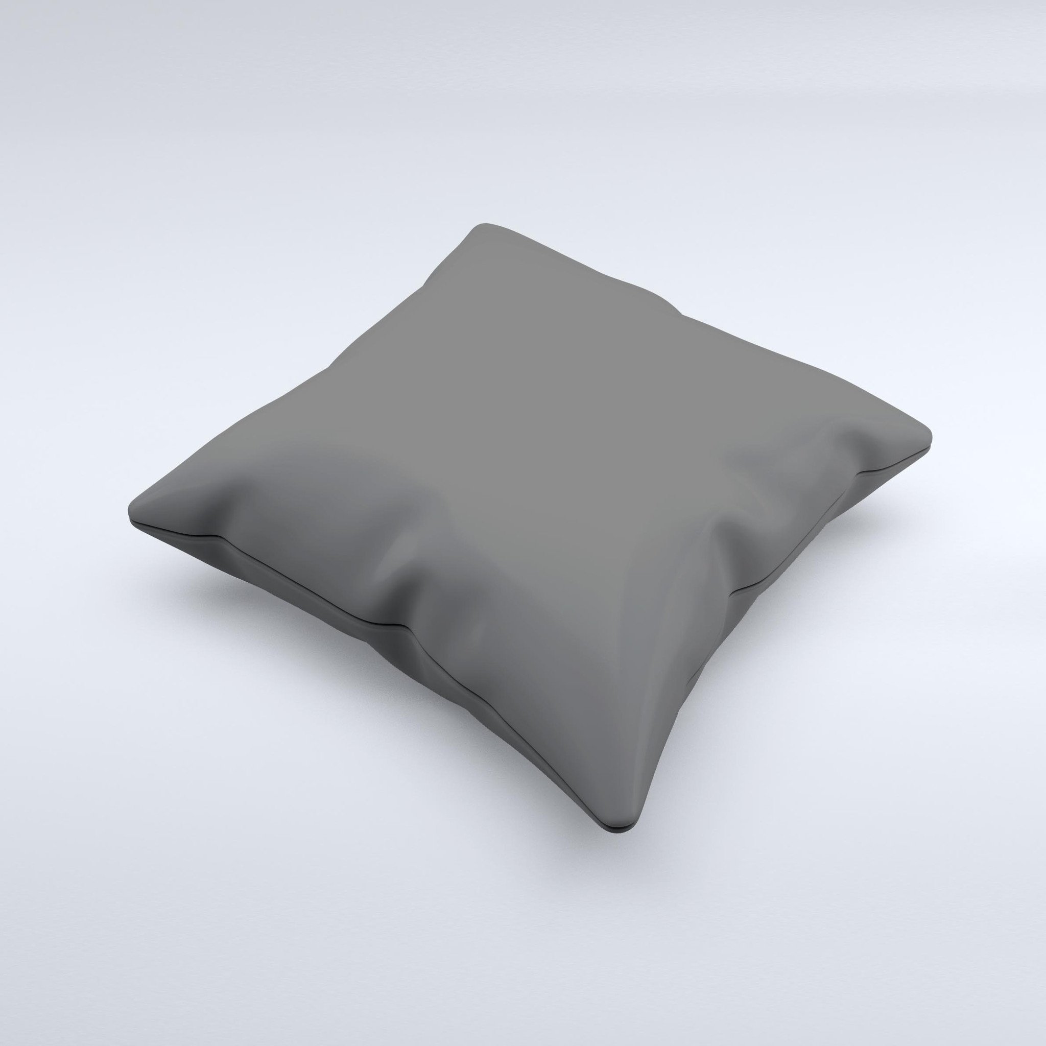 Solid dark gray decorative throw pillow with unique ink-fuzed design, showcasing handmade craftsmanship and high-quality fabric.