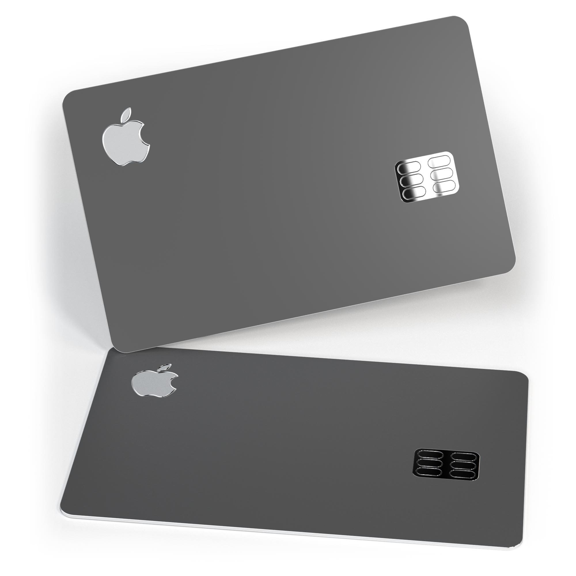 Solid Dark Gray Premium Protective Decal Skin-Kit for Apple Card, showcasing its sleek design and high-quality finish.