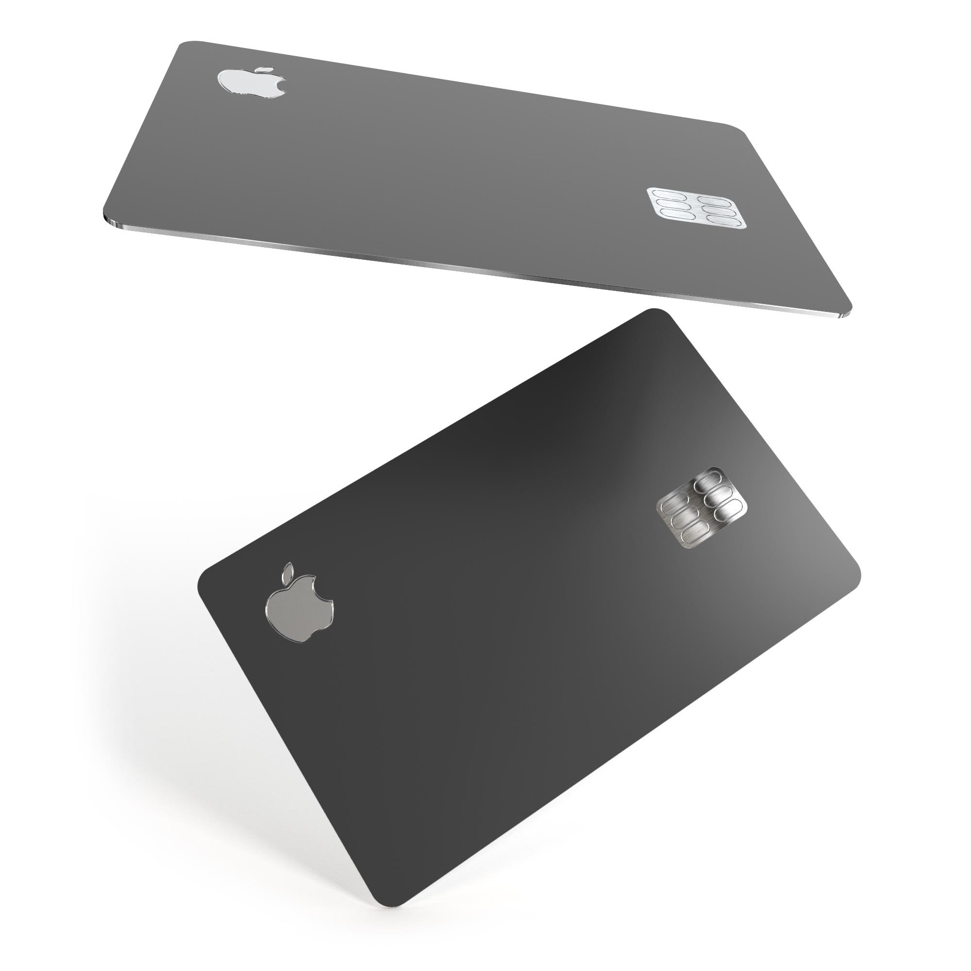 Solid Dark Gray Premium Protective Decal Skin-Kit for Apple Card, showcasing its sleek design and high-quality finish.