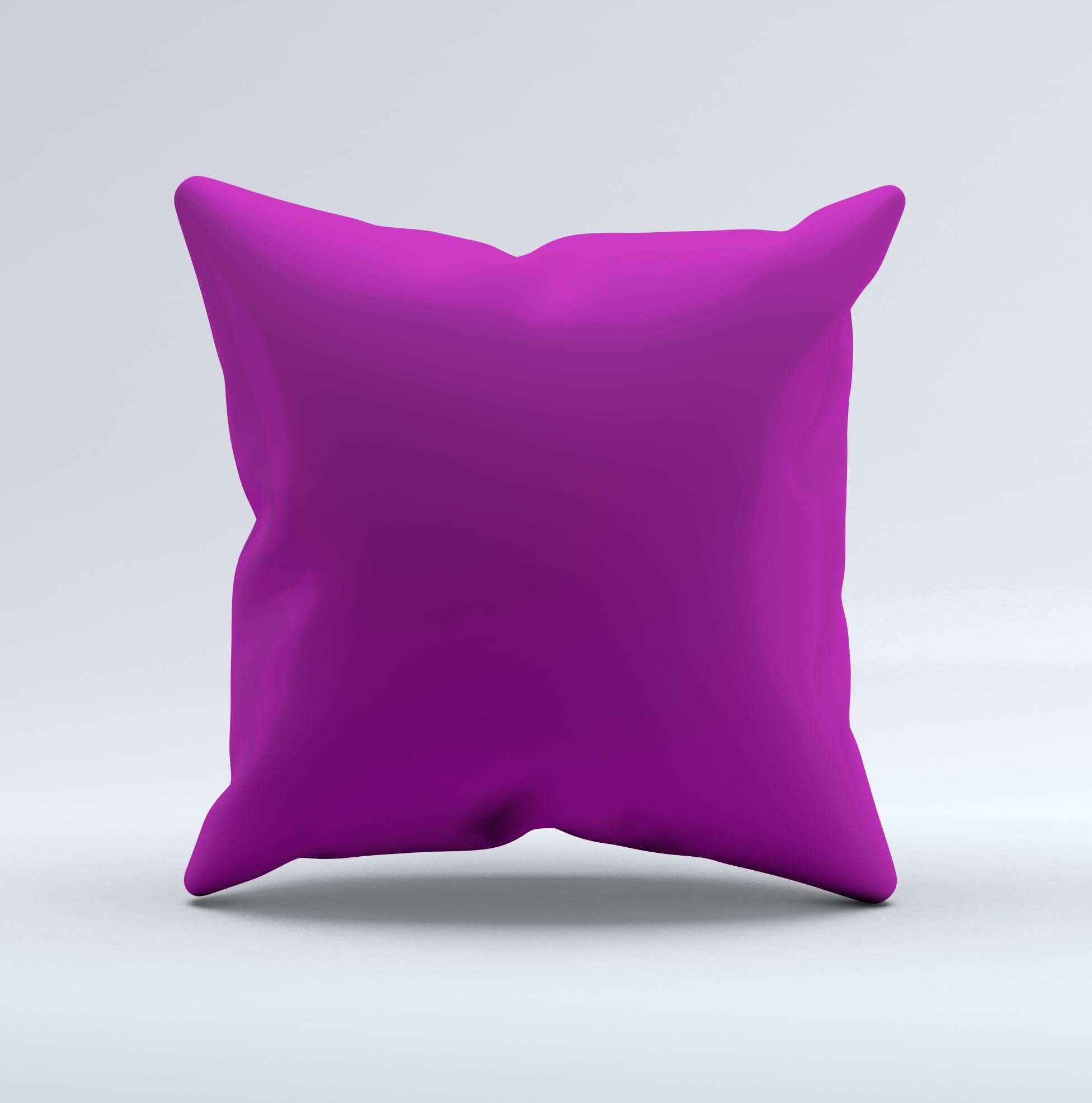 Solid dark purple decorative throw pillow with high thread count fabric, handmade in Virginia, featuring unique artisanal design.