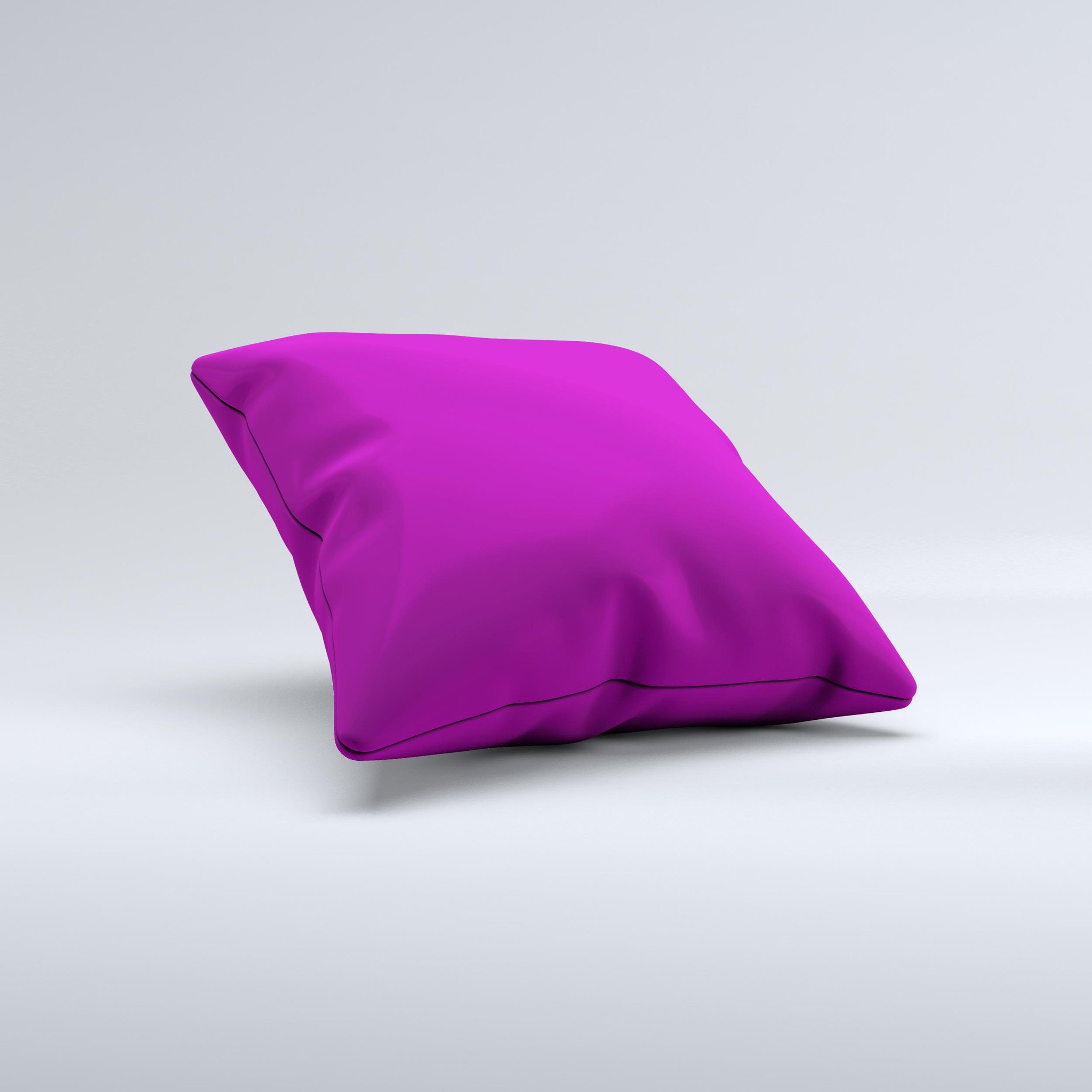 Solid dark purple decorative throw pillow with high thread count fabric, handmade in Virginia, featuring unique artisanal design.