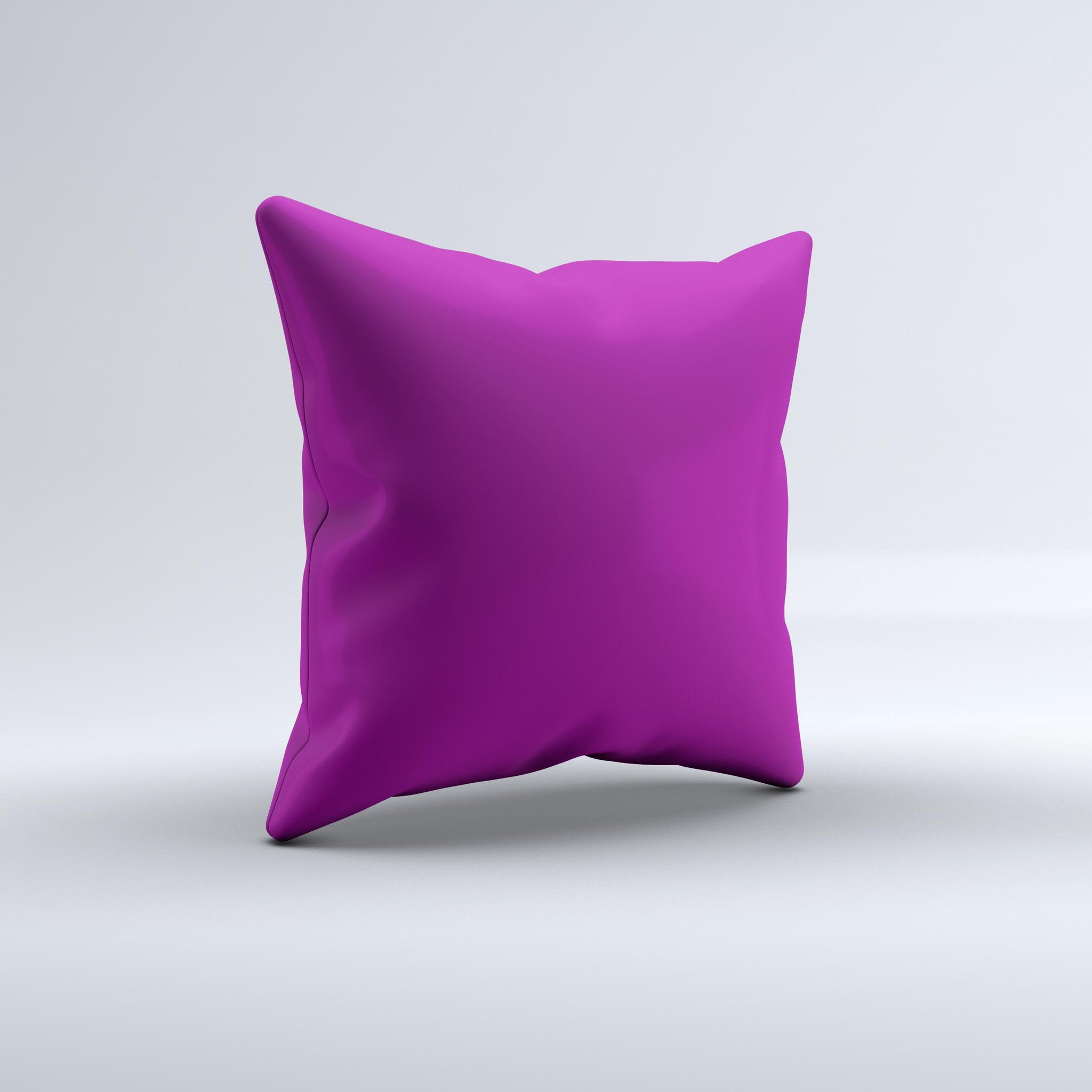 Solid dark purple decorative throw pillow with high thread count fabric, handmade in Virginia, featuring unique artisanal design.