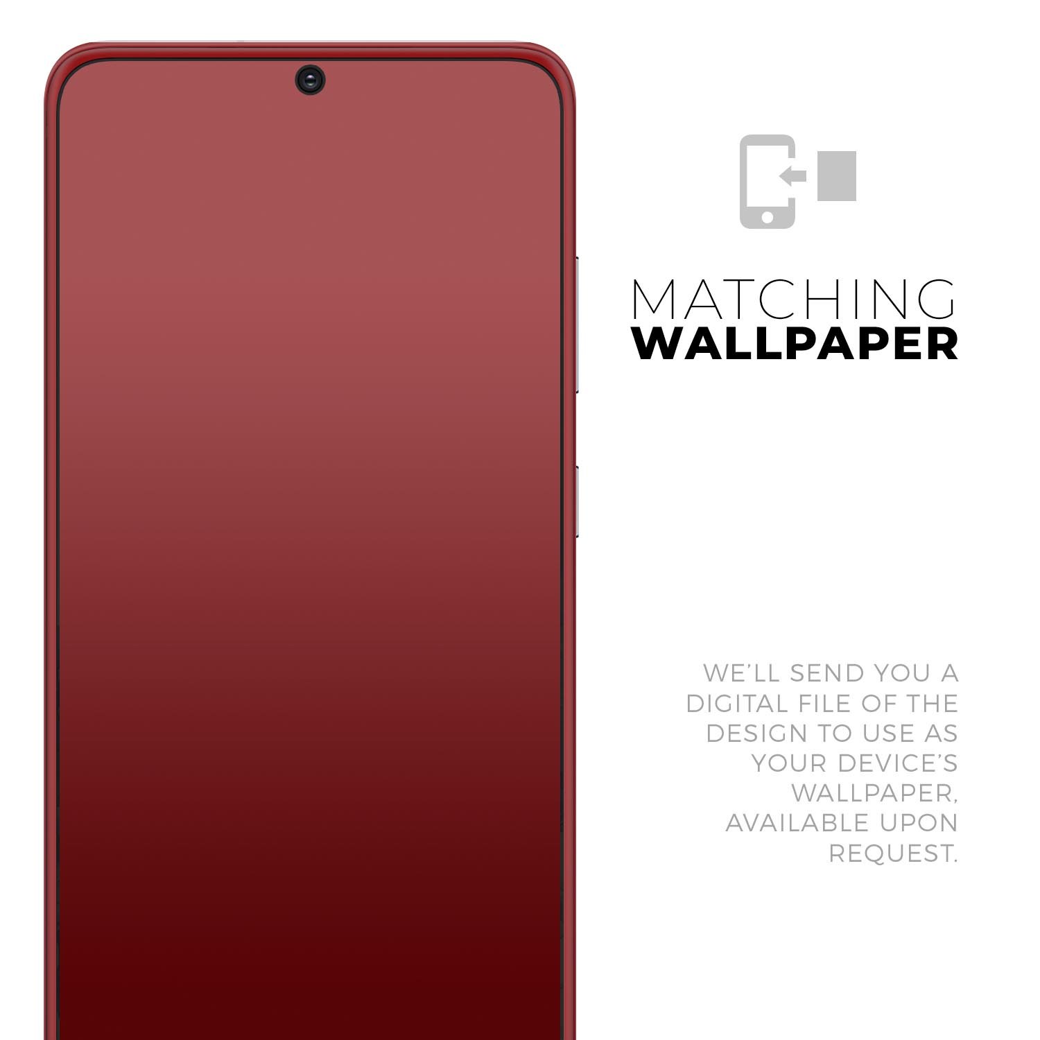 Solid Dark Red Skin-Kit for Samsung Galaxy S20, showcasing a sleek design and premium vinyl material.