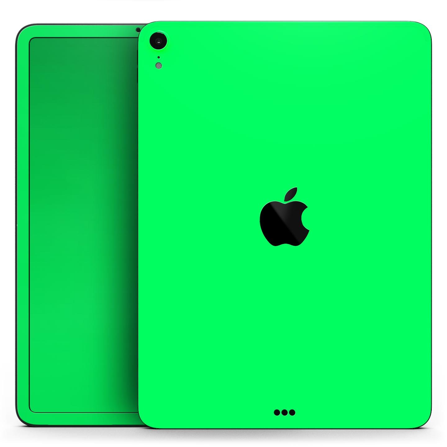 Solid Green V2 Full Body Skin Decal for Apple iPad Pro 12.9", showcasing its sleek design and premium 3M material.