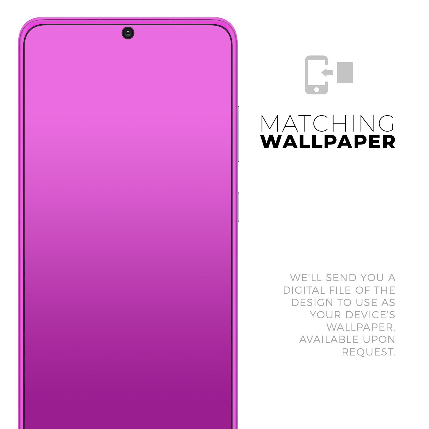 Solid Hot Pink V2 Skin-Kit for Samsung Galaxy S20, showcasing vibrant color and sleek design.