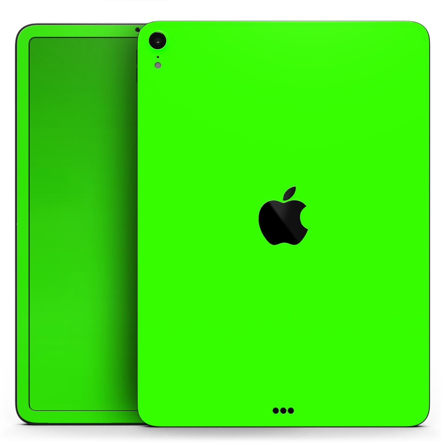 Solid Lime Green V2 skin decal for Apple iPad Pro, showcasing vibrant color and premium 3M material.