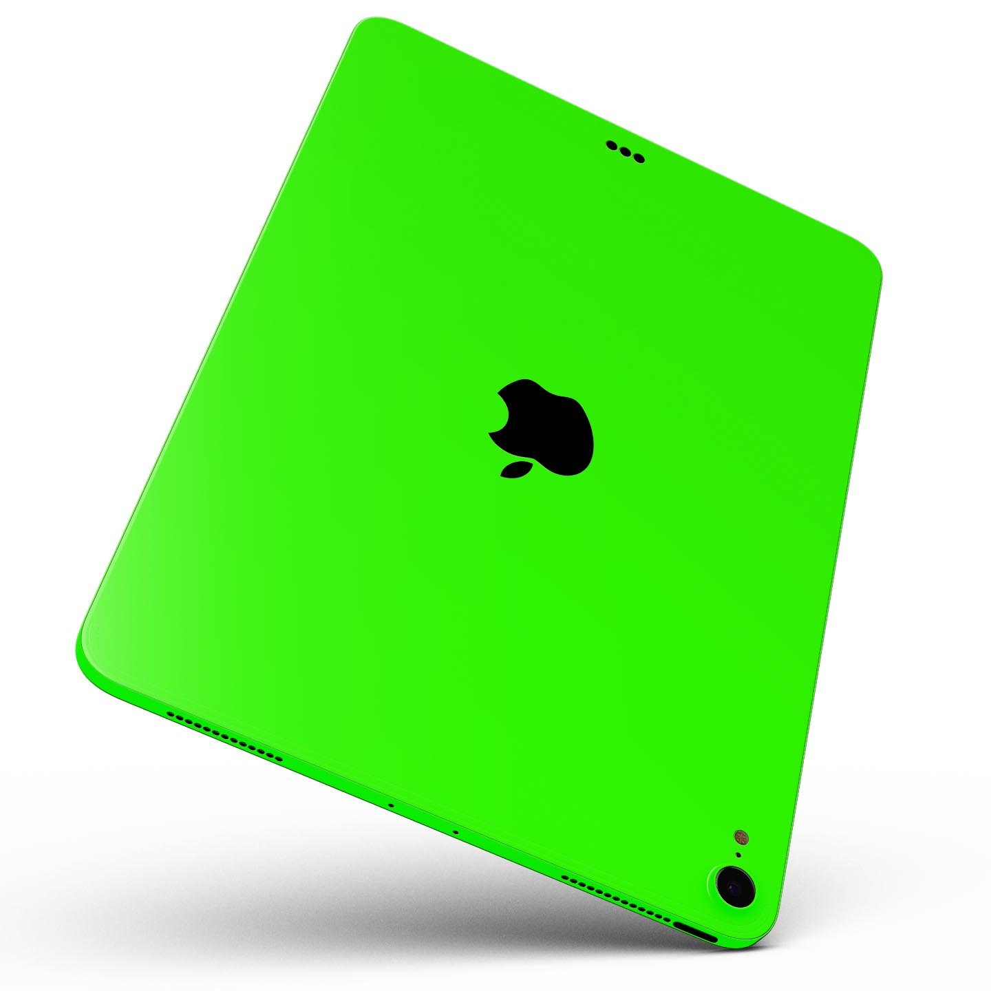 Solid Lime Green V2 skin decal for Apple iPad Pro, showcasing vibrant color and premium 3M material.