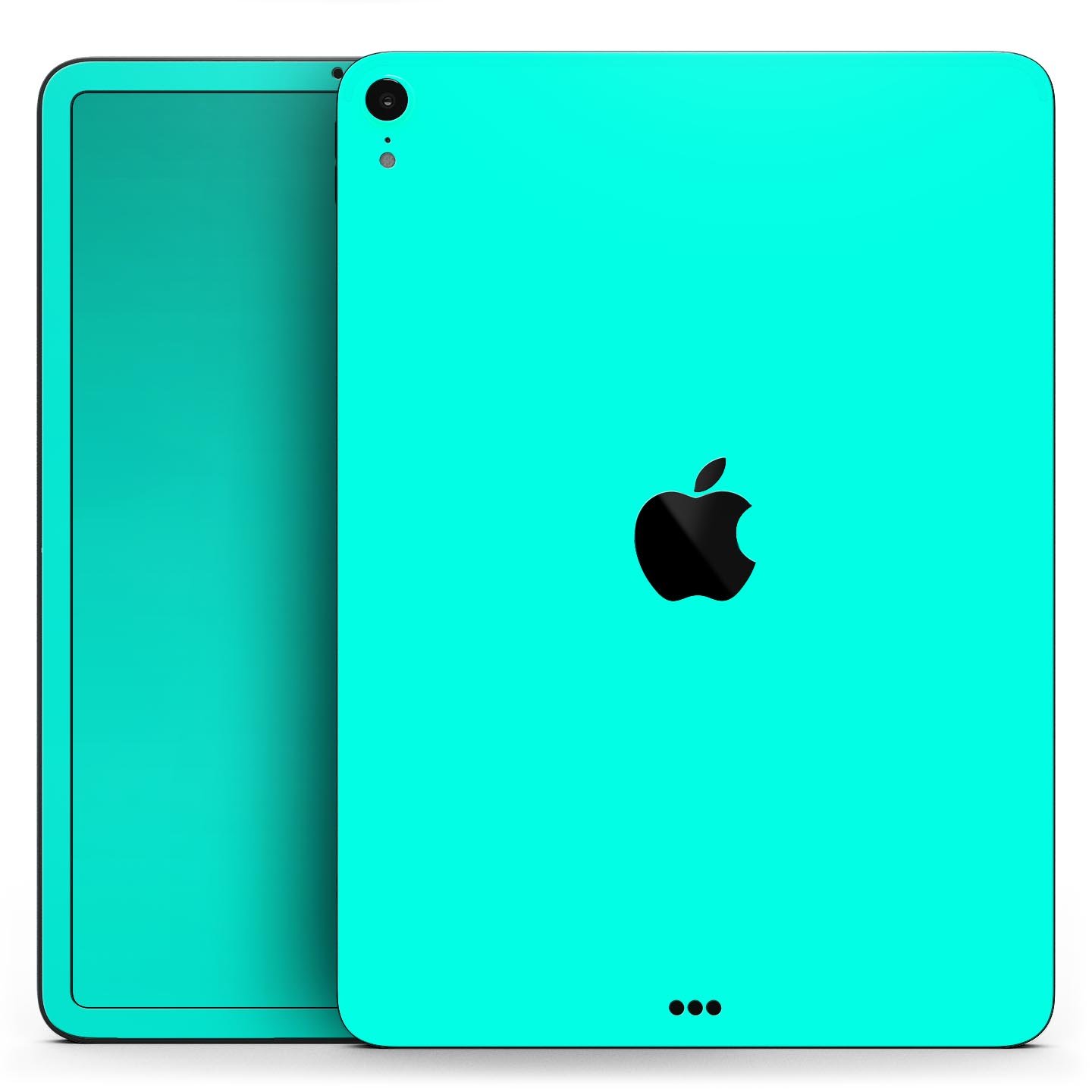 Solid Mint V2 full body skin decal for Apple iPad Pro 12.9", showcasing its sleek mint finish and premium 3M material.