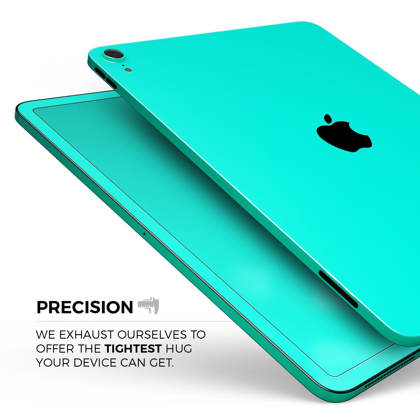 Solid Mint V2 full body skin decal for Apple iPad Pro 12.9", showcasing its sleek mint finish and premium 3M material.