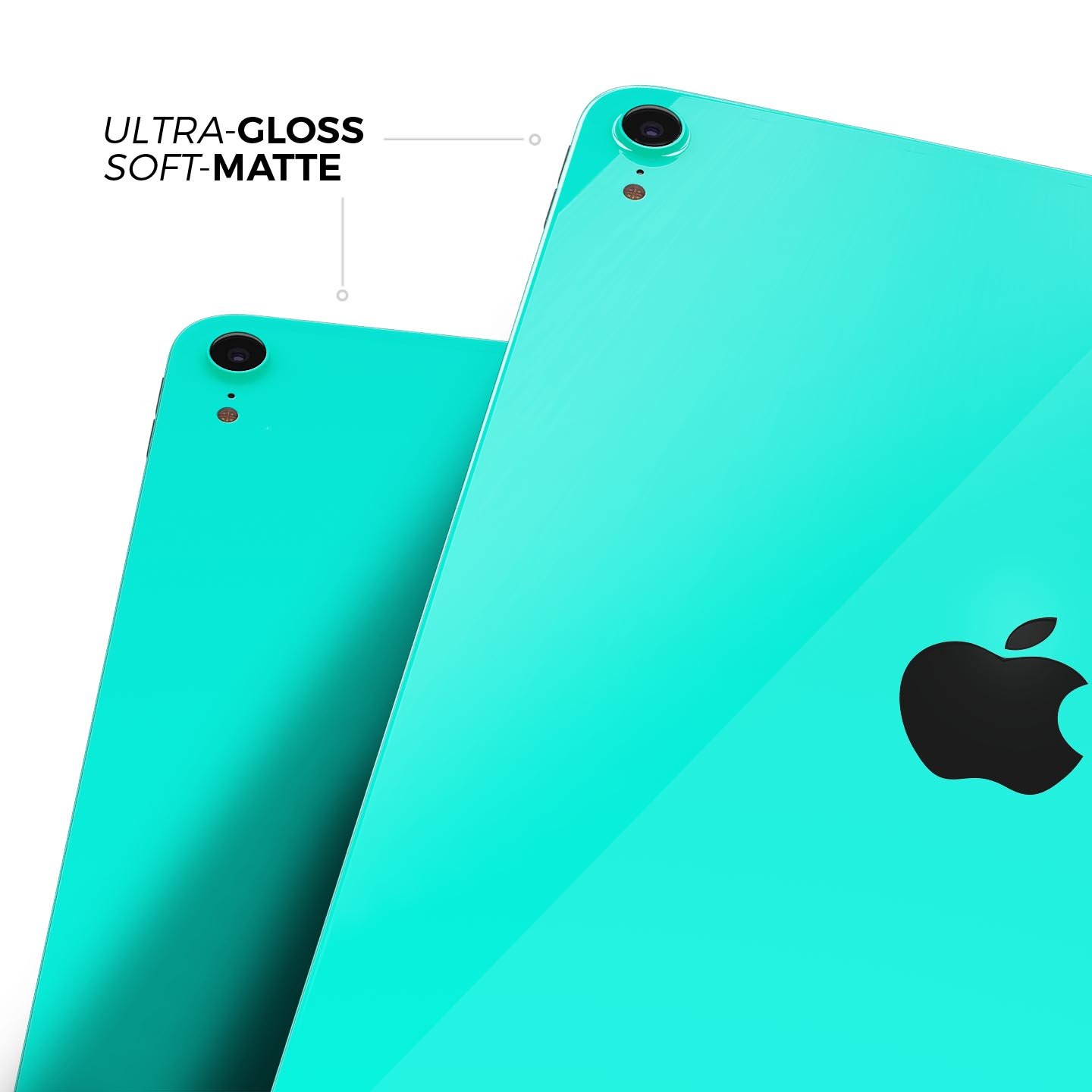 Solid Mint V2 full body skin decal for Apple iPad Pro 12.9", showcasing its sleek mint finish and premium 3M material.