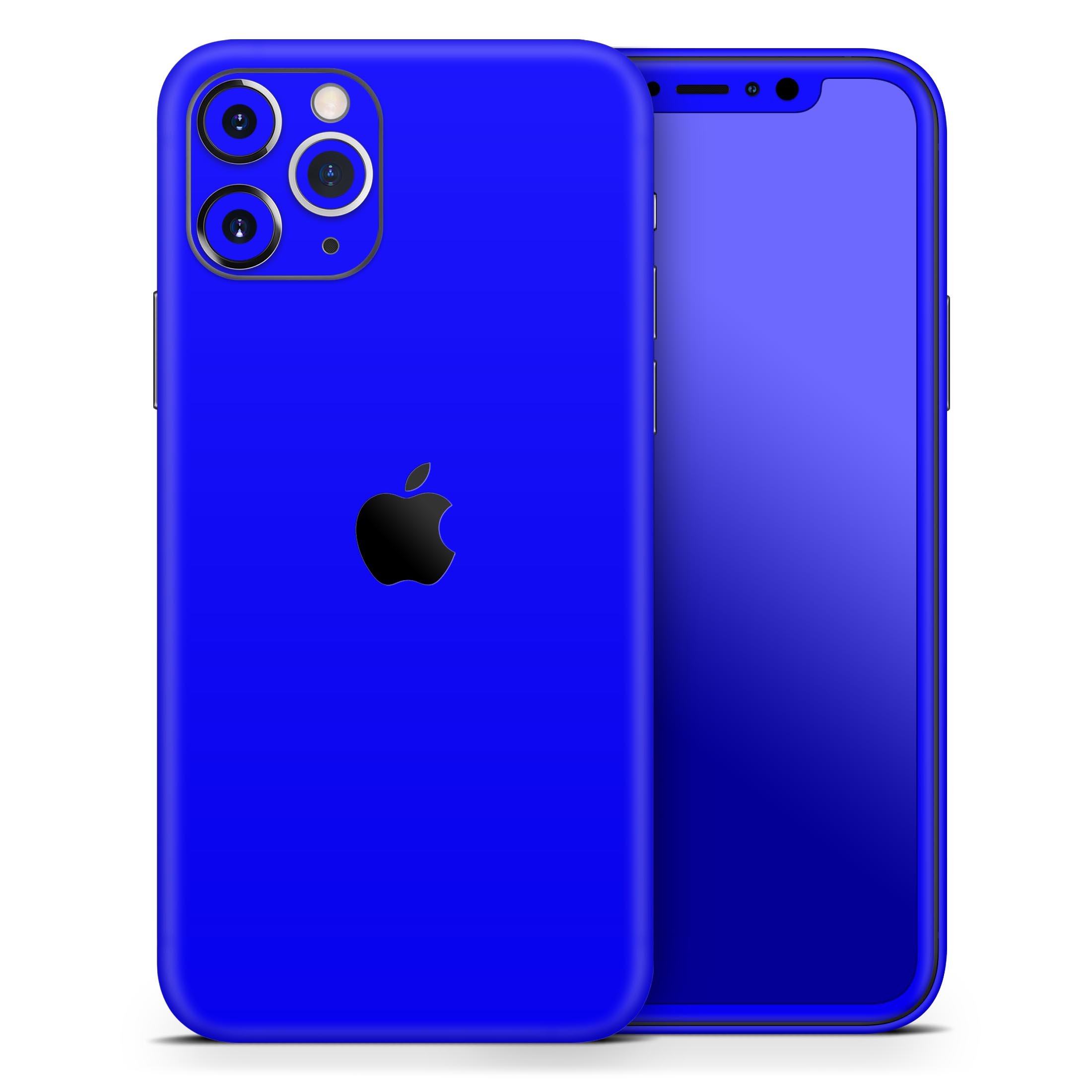 Solid Royal Blue Skin-Kit for Apple iPhone 14 and 13, showcasing a sleek design and premium vinyl material.