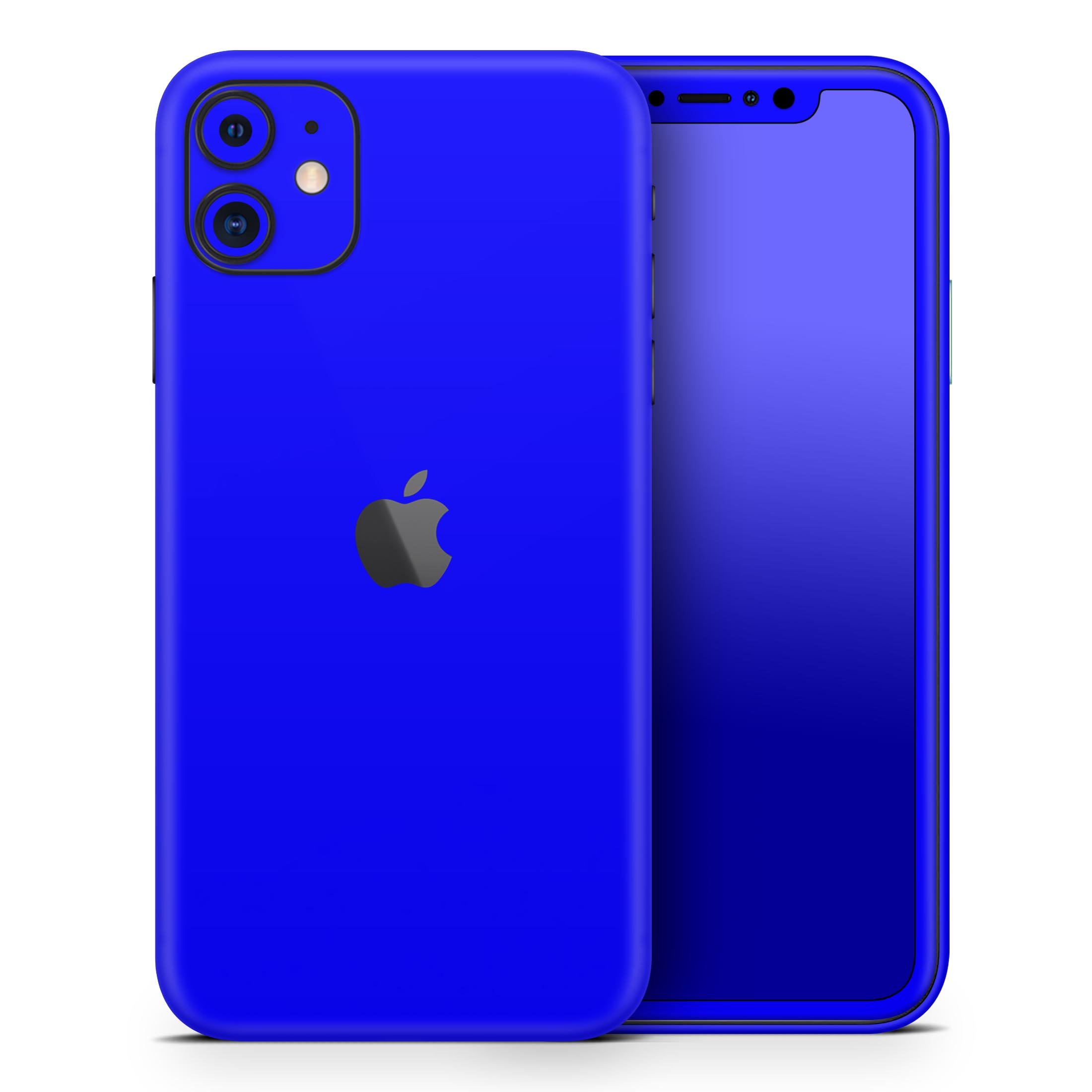 Solid Royal Blue Skin-Kit for Apple iPhone 14 and 13, showcasing a sleek design and premium vinyl material.