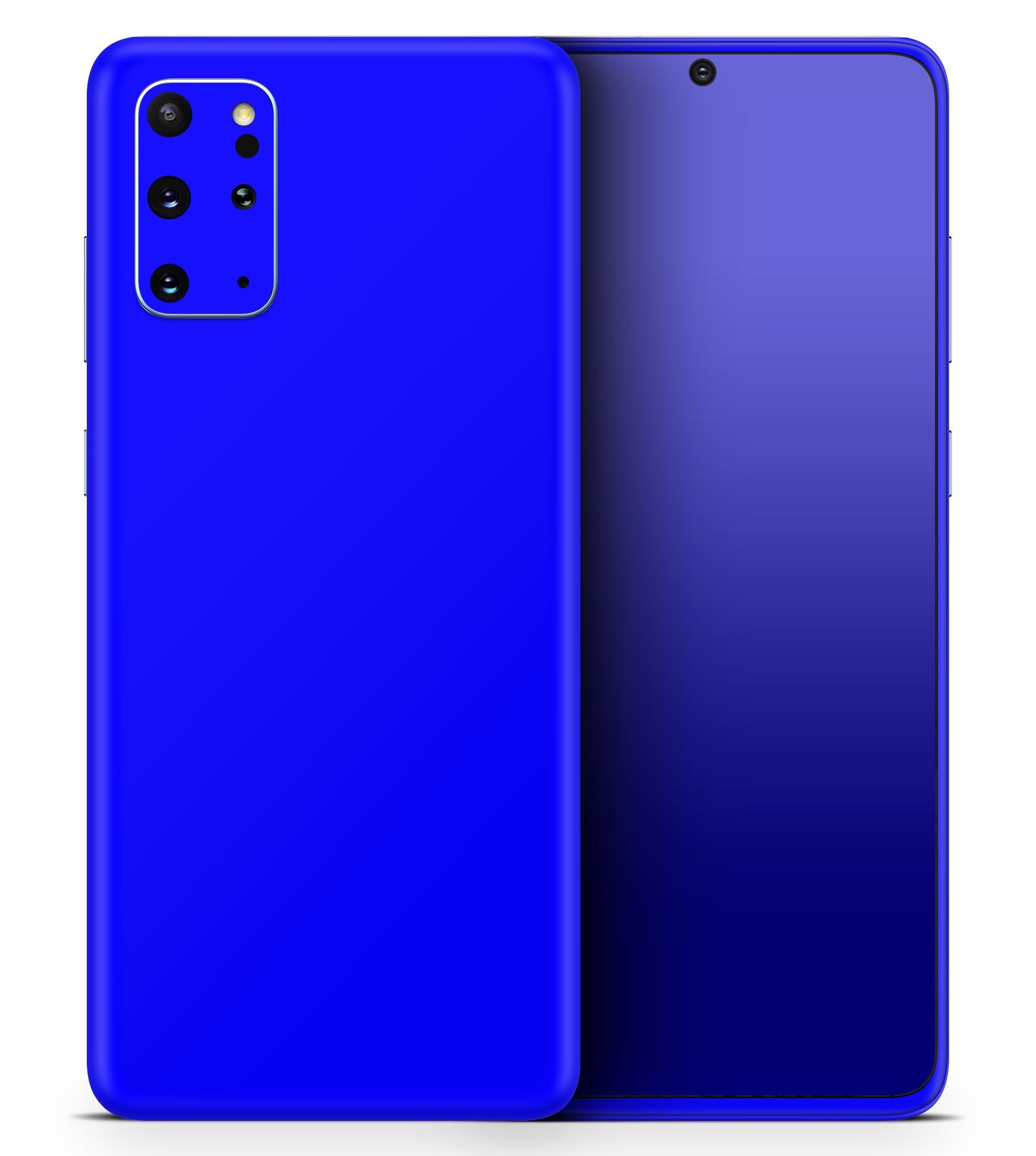 Solid Royal Blue Skin-Kit for Samsung Galaxy S20, showcasing a sleek design and premium vinyl material.