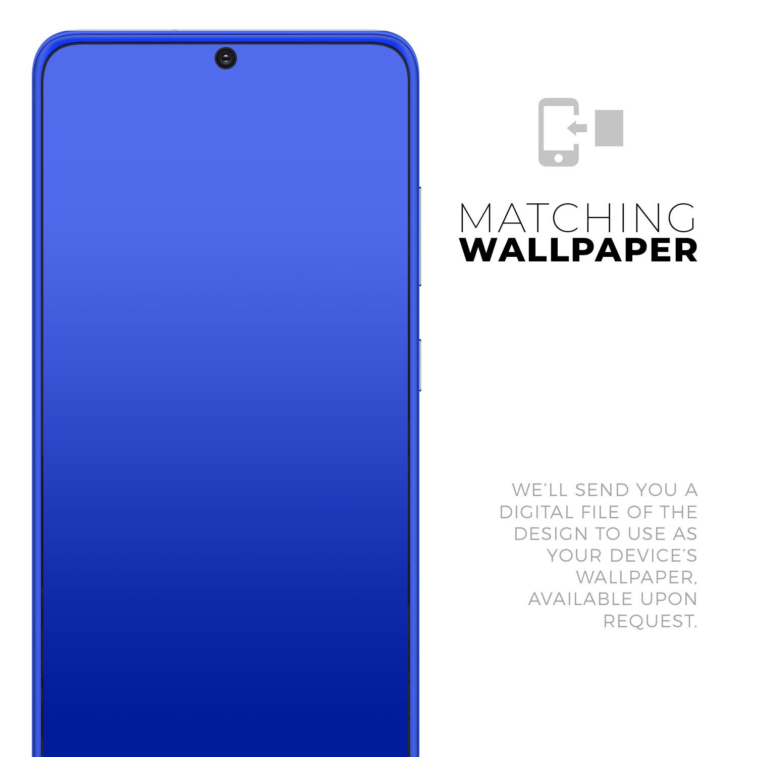 Solid Royal Blue Skin-Kit for Samsung Galaxy S20, showcasing a sleek design and premium vinyl material.