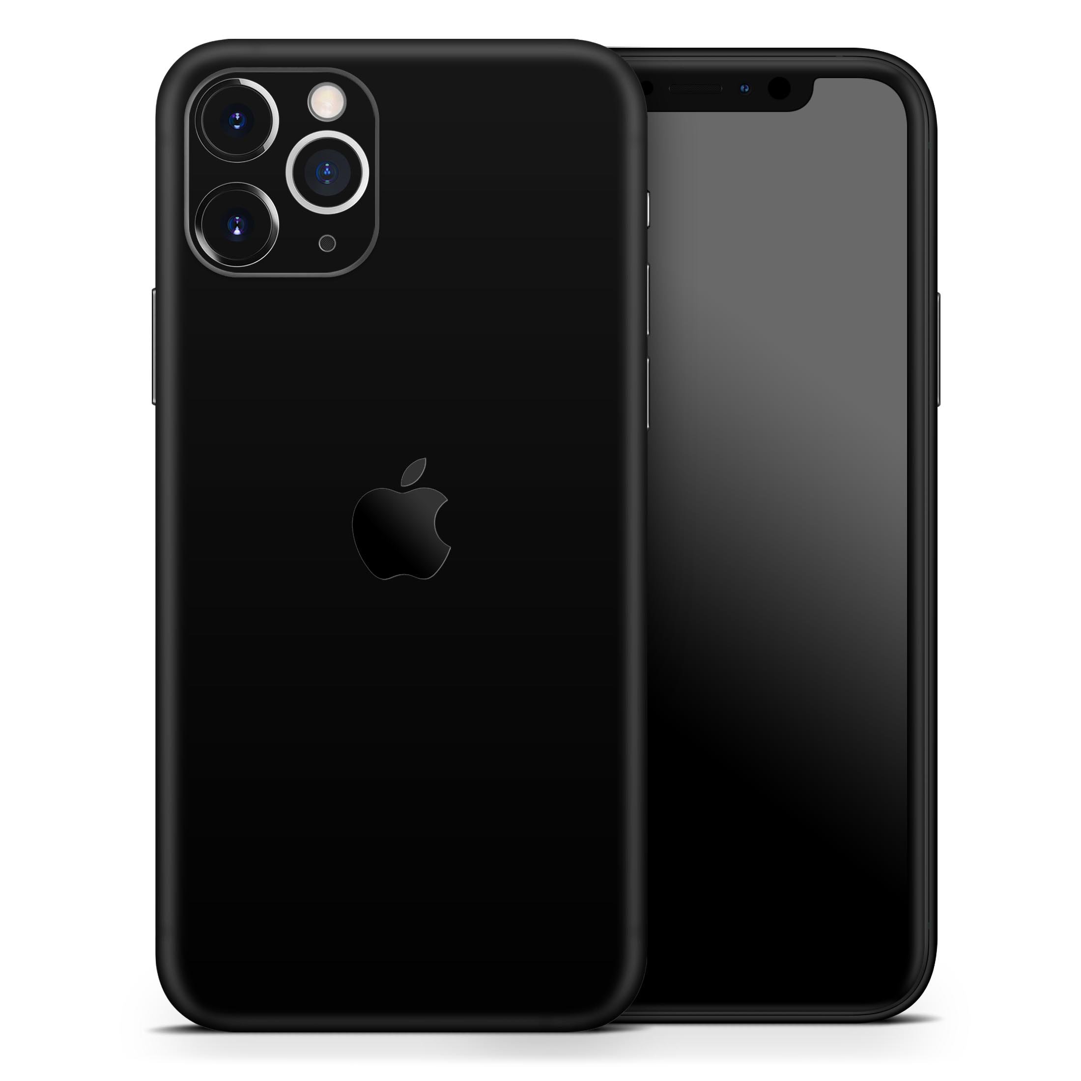 Solid State Black Skin-Kit for Apple iPhone 14 and 13, showcasing premium vinyl design and sleek finish.